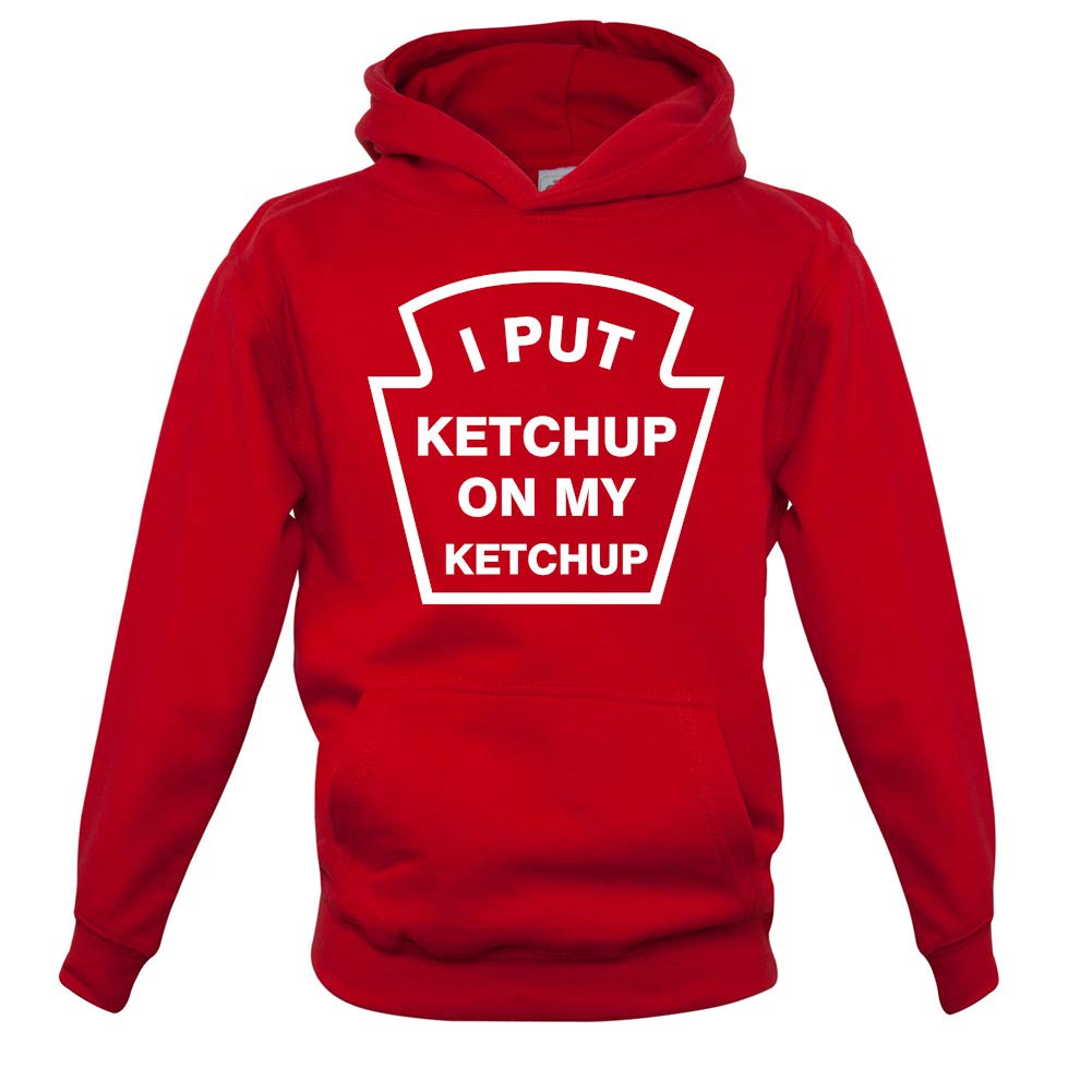 Funny Kids Hoodie - I Put Ketchup On My Ketchup Pullover Sweatshirt for Boys & Girls | Cute Playful Outfit for School, Playdates & Family Photos