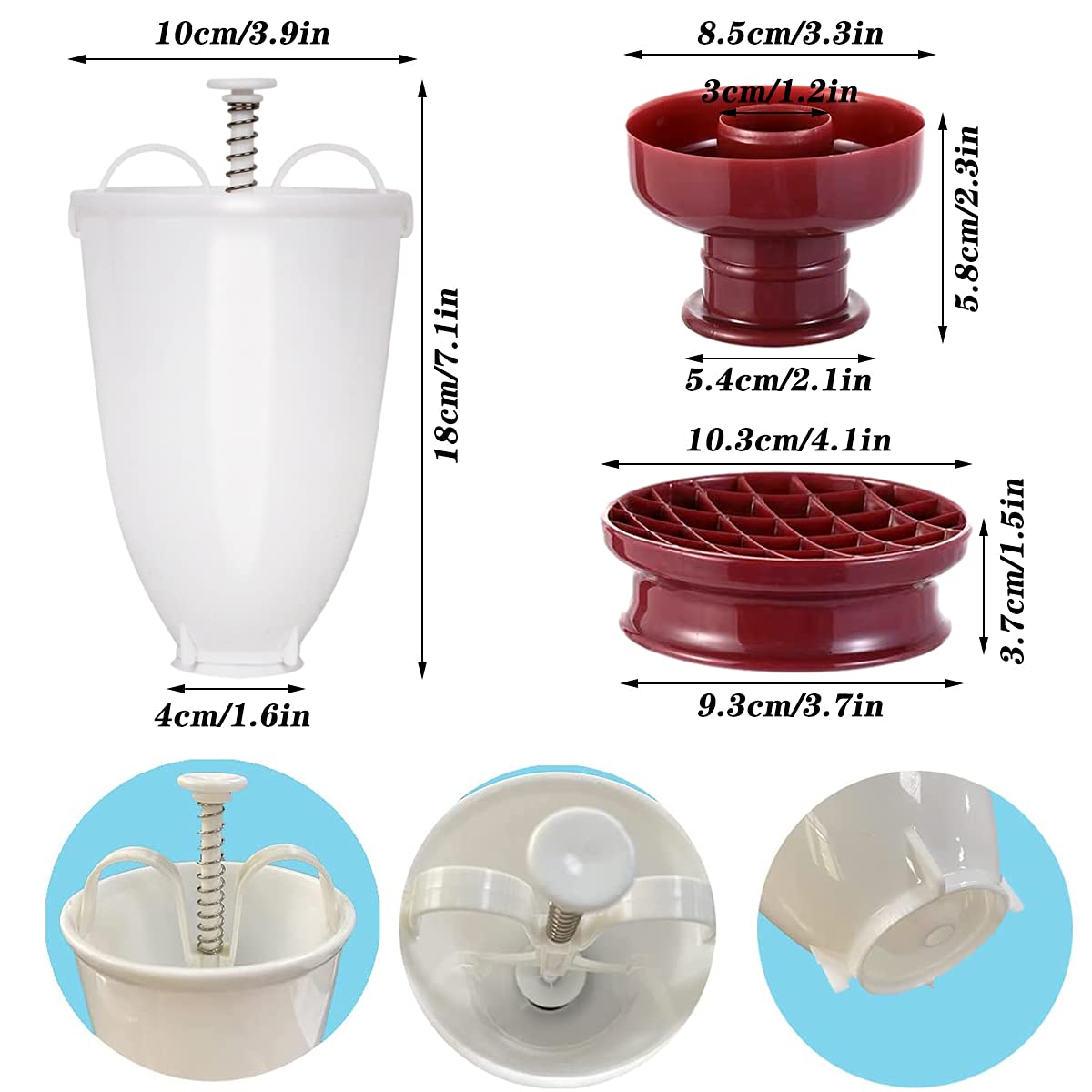 3-Piece DIY Donut Mold Set - Waffle Cake & Donut Maker Machine with Plastic Donut Mold - Perfect for Making Homemade Donuts, Cakes, Cookies & Bagels - Ideal for Birthday Parties, Baking Classes & Family Fun