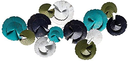 Large Metal Wall Art - Abstract Flower Wall Hanging Sculpture, Contemporary Home Decor for Indoor & Outdoor (56.3x25.1 Inch) - Perfect for Living Room, Bedroom, Garden & Office Decor
