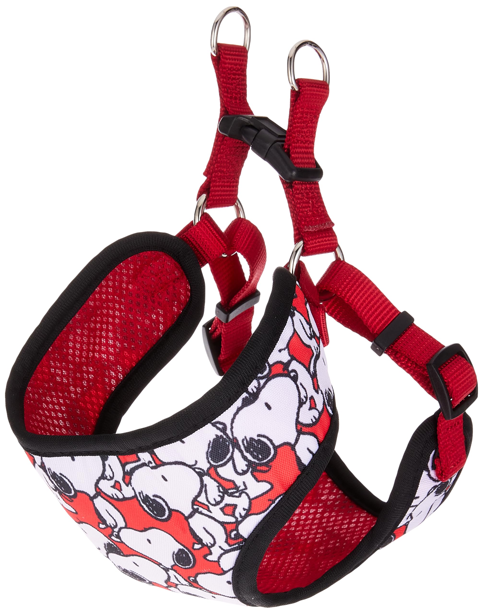 Charlie Brown Snoopy Red Dog Harness for Small Dogs - No Pull Pet Vest with Adjustable Straps | Cute White & Red Puppy Harness for Walking, Training | Perfect for Halloween Costumes & Christmas Pet Outfits
