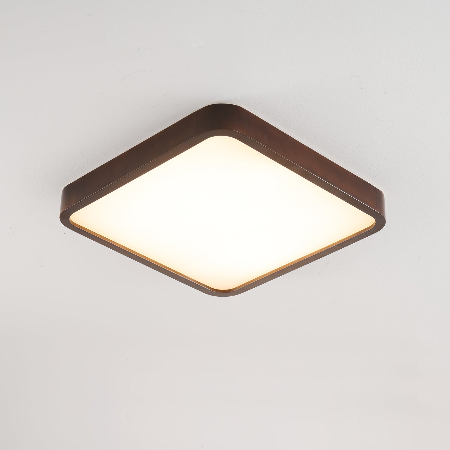 Modern Lira Rectangular Ceiling Light Fixture - Brushed Nickel Finish, Dimmable LED Lighting for Living Room, Bedroom & Kitchen | Energy Efficient Home Decor