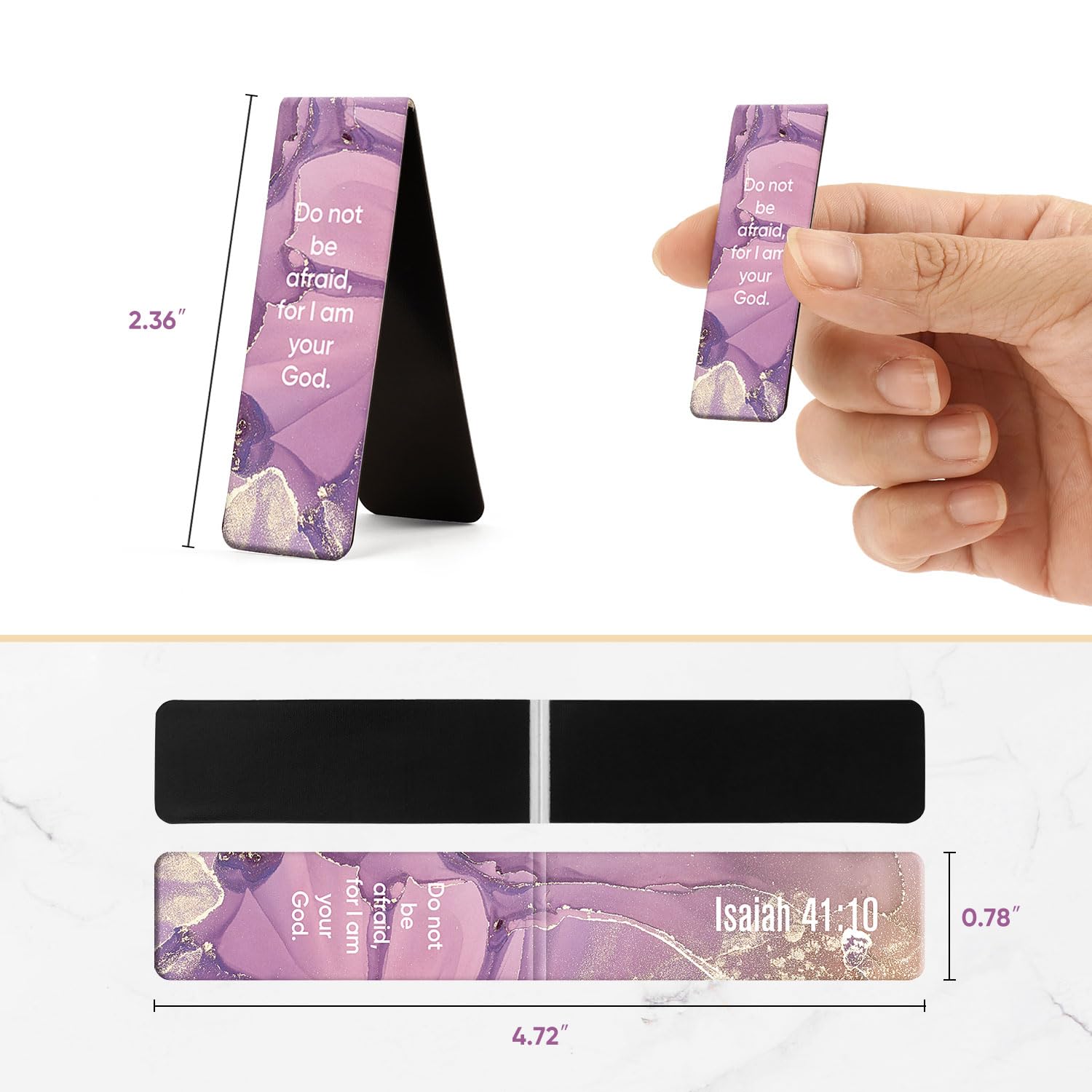 8 Pcs Magnetic Bible Verse Bookmarks with Envelope - Inspirational Christian Bookmarks for Women & Men - Perfect Christian Gift for Encouragement & Strength - Great for Bible Study, Church, Prayer Groups & Daily Devotion