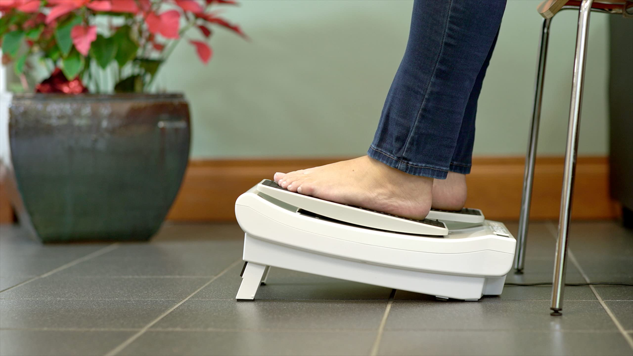 LegXercise Pro - Wireless EMS Foot & Leg Massager for Pain Relief, Muscle Stimulation - Portable Electric Massager for Home, Office & Travel Use