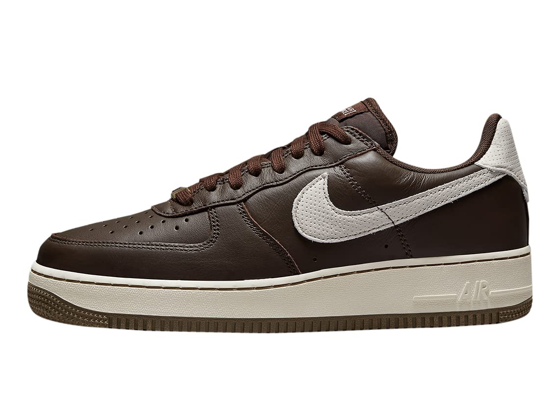 Nike Men's Air Force 1 '07 Craft Sneakers - Dark Chocolate/Light Bone-Sail (DB4455 200) | Comfortable Casual Shoes for Walking, Running & Streetwear Fashion