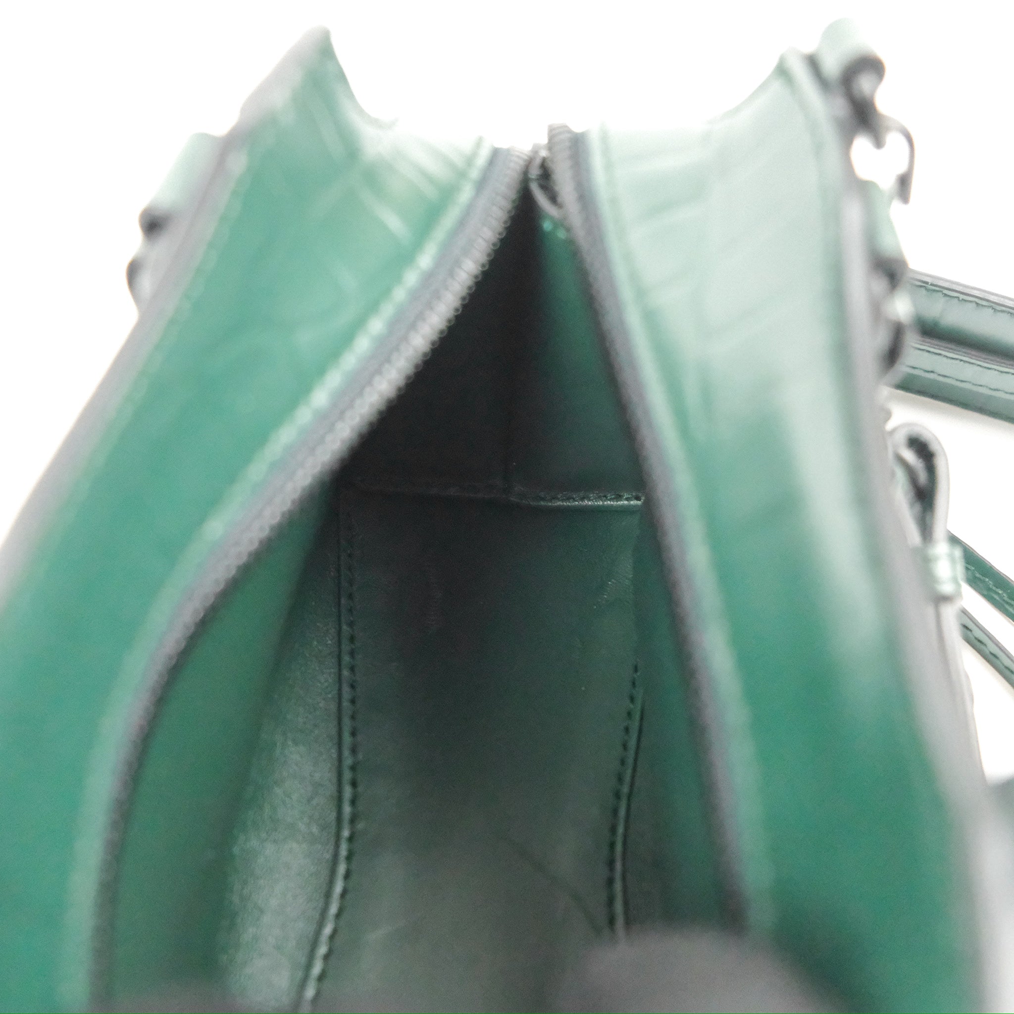 Balenciaga Mini Neo Classic City Bag - Green Crocodile Embossed Leather Crossbody Bag for Women | Perfect for Everyday Use, Parties & Travel