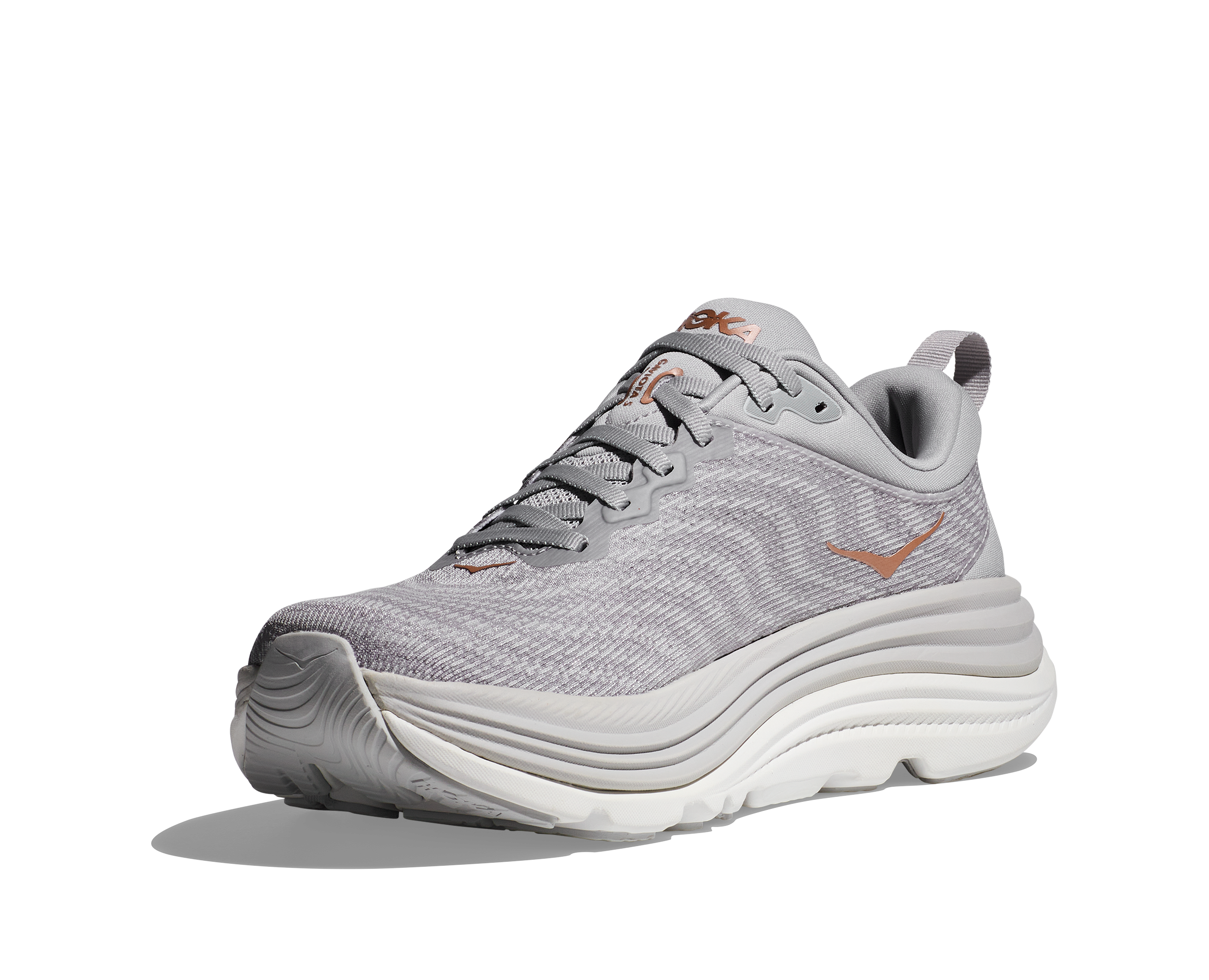 Women's HOKA Gaviota 5 Wide Running Shoes - HMRG Harbor Mist/Rose Gold - Stability & Cushion for Long-Distance Running & Walking