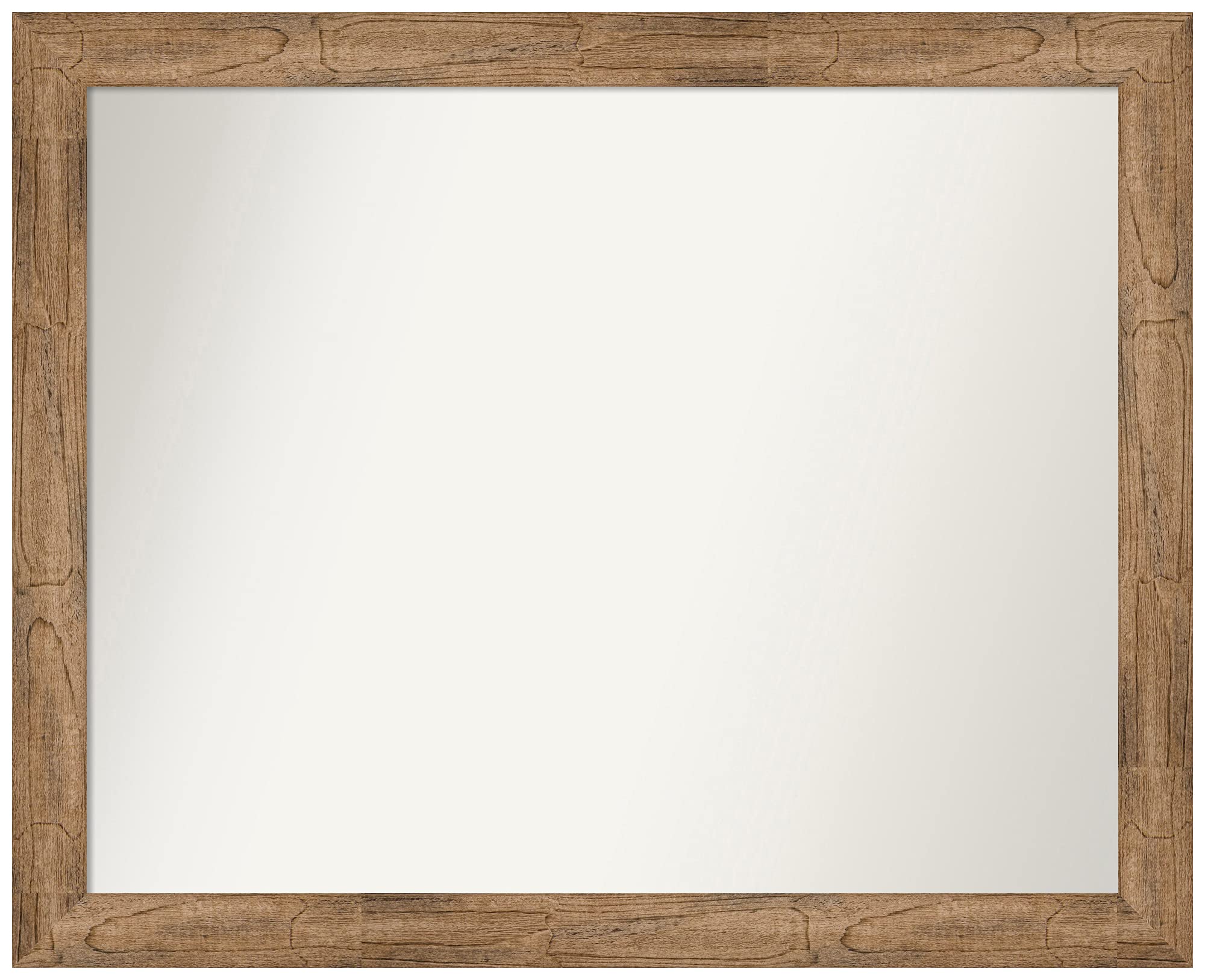 Amanti Art Non-Beveled Custom Wall Mirror - 25.5 x 31.5 Inches Owl Brown Narrow Frame - Bathroom, Living Room, Bedroom Decor - Various Custom Sizes Available