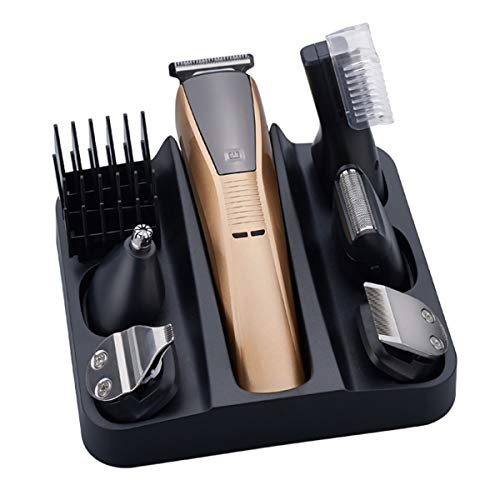 iFCOW 6-in-1 Electric Hair Clipper Kit for Men - USB Rechargeable Waterproof Hair Trimmer, Body Groomer & Nose Hair Trimmer - Perfect for Home, Travel and Professional Haircuts