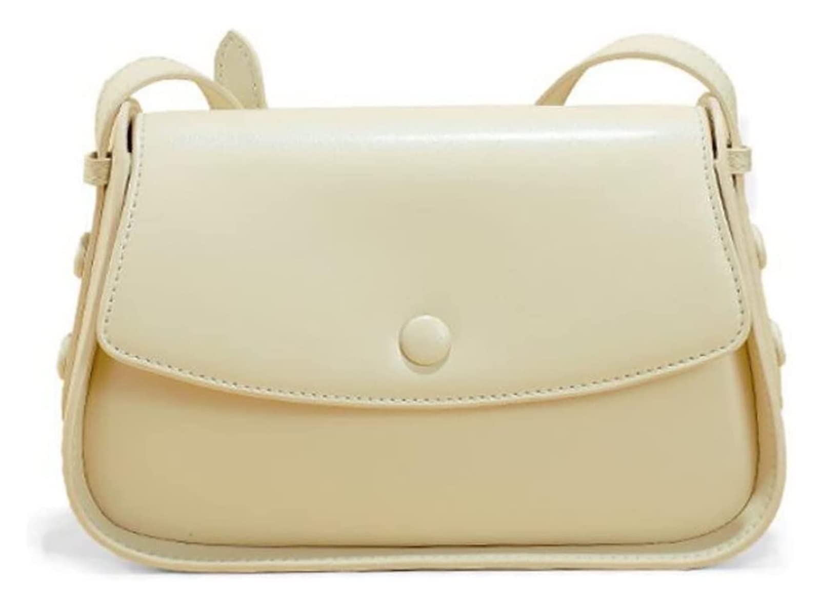 YATBzz Women's Leather Crossbody Shoulder Bag - Small Phone Purse for Ladies, Fashionable Autumn Winter Handbag (White) - Perfect for Daily Use, Work, Travel & Shopping