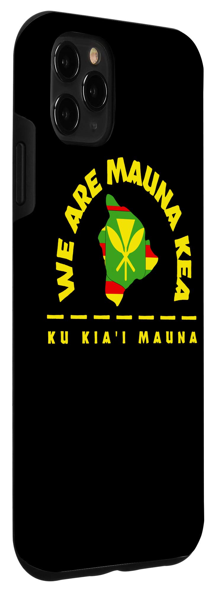 iPhone 11 Pro Max Case with Hawaiian Kanaka Maoli Flag Design - Durable Protective Phone Cover for iPhone 11 Pro Max - Show Your Support for Mauna Kea - Perfect for Beach, Travel & Everyday Use