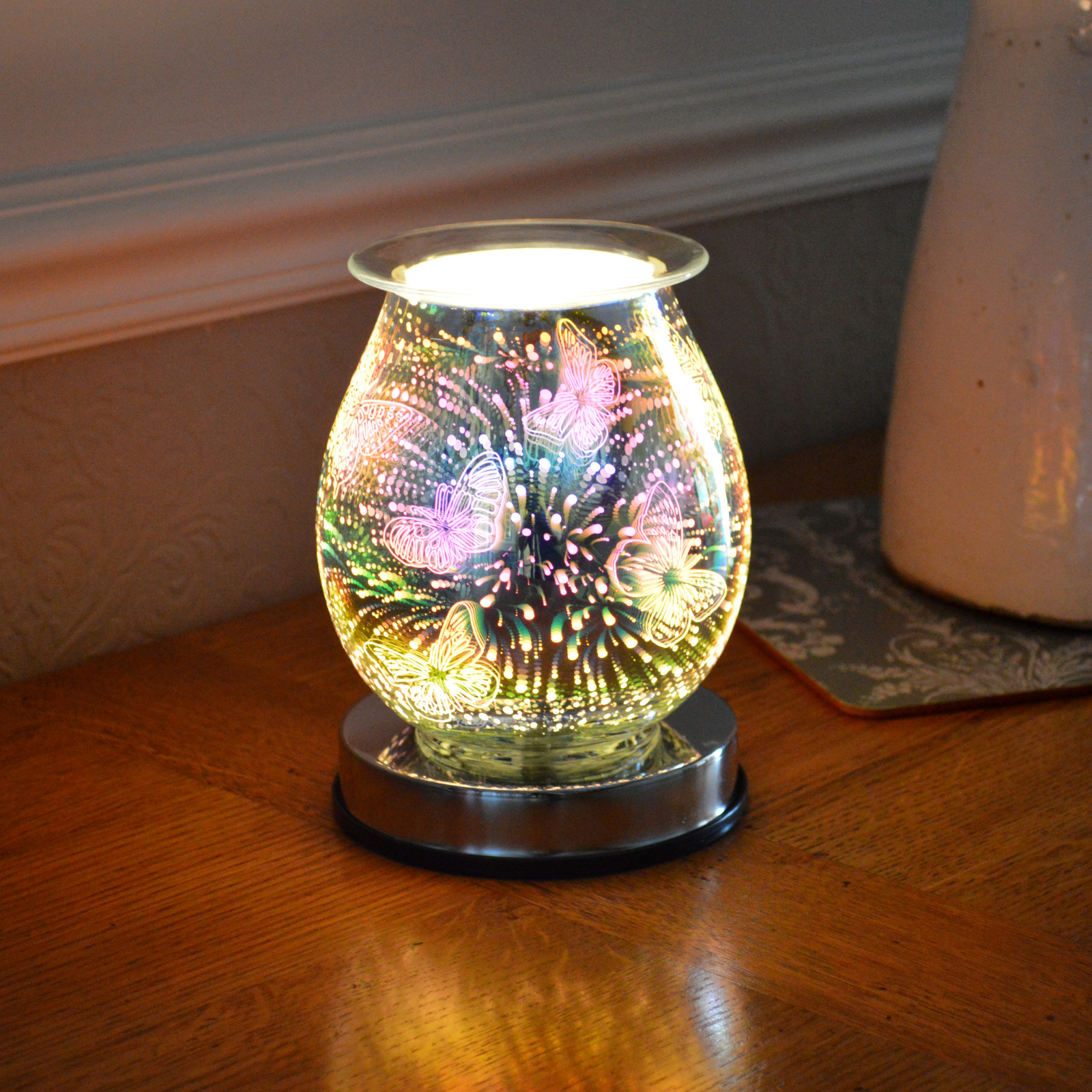 3D Touch Electric Wax Warmer with Butterfly Design - Premium Cello Wax Melter for Home Aromatherapy & Relaxation | Perfect for Bedroom, Bathroom, and Office Use