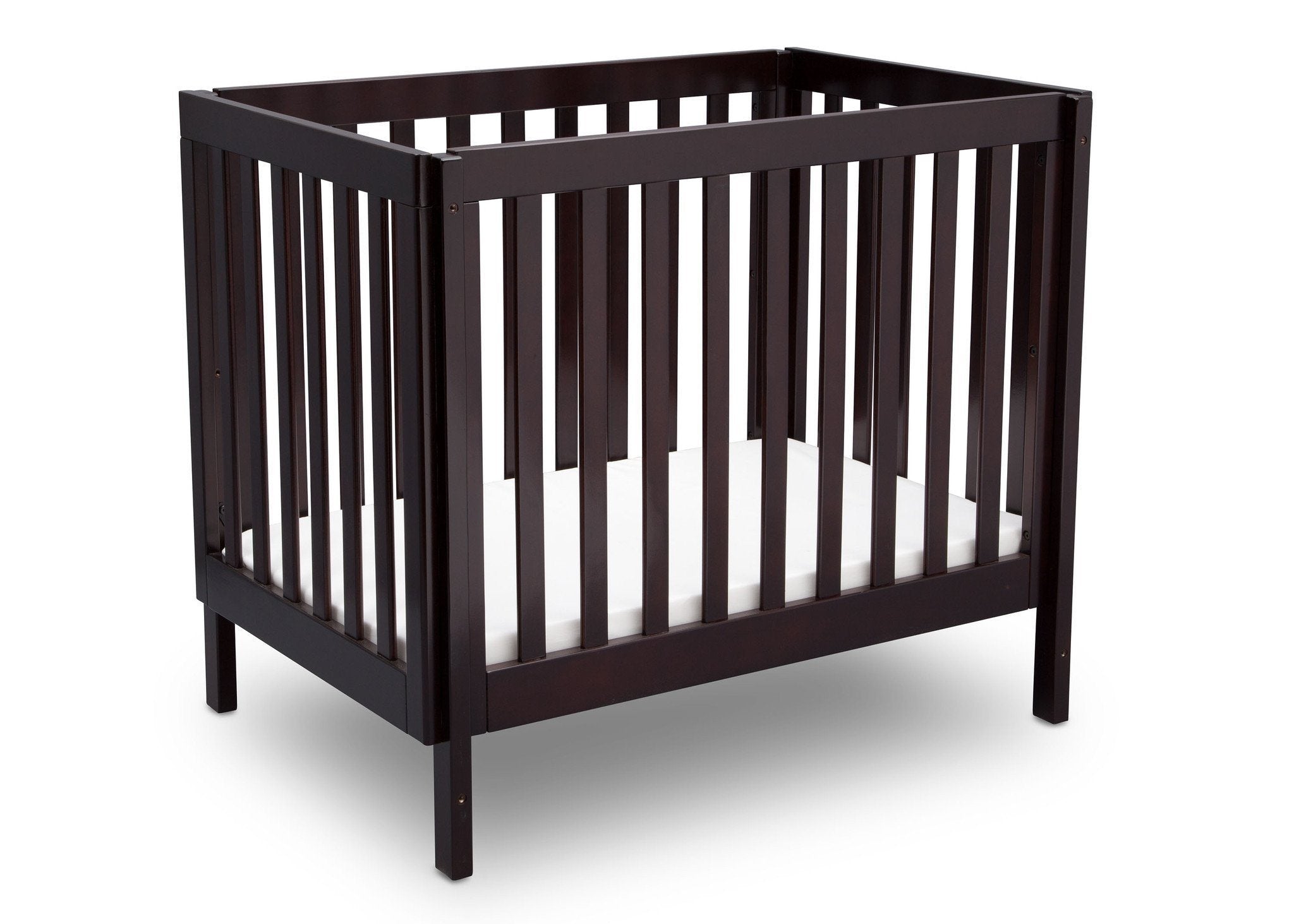 Bennington Elite Mini Crib with Mattress - Compact Baby Bed for Small Spaces | Nursery, Bedroom & Travel Use