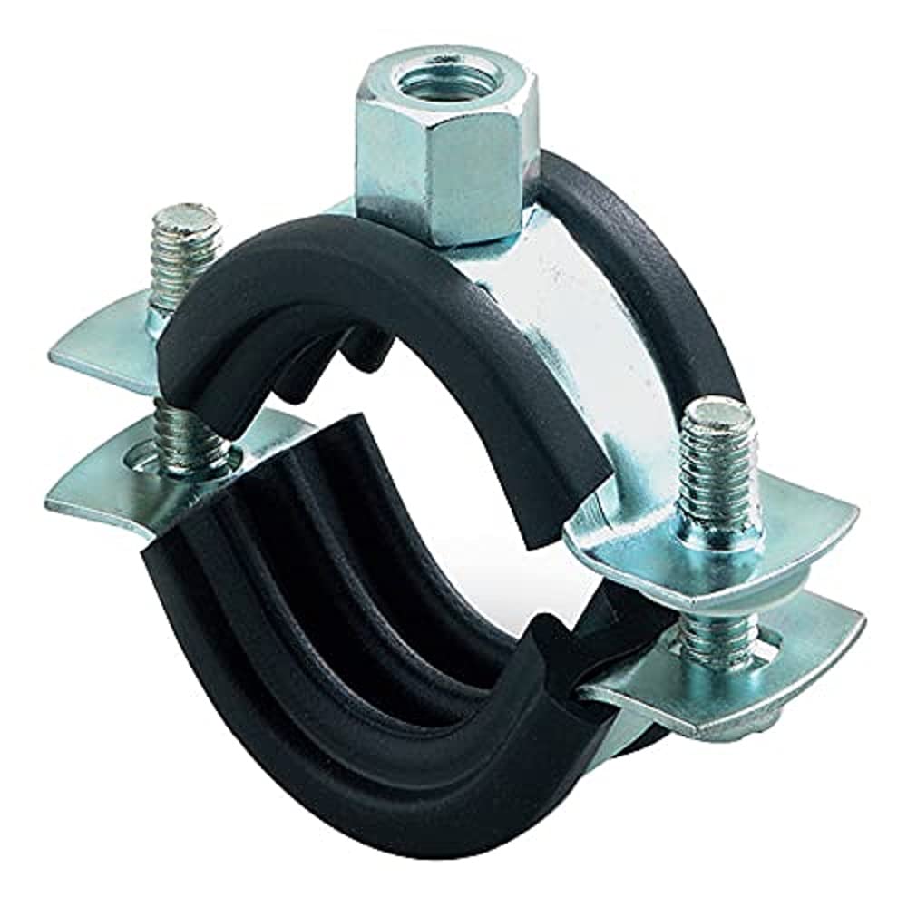 Fischer 537988 Heavy Duty Black Pipe Clamp - Secure Pipes & Fixtures for Plumbing, HVAC, and DIY Projects