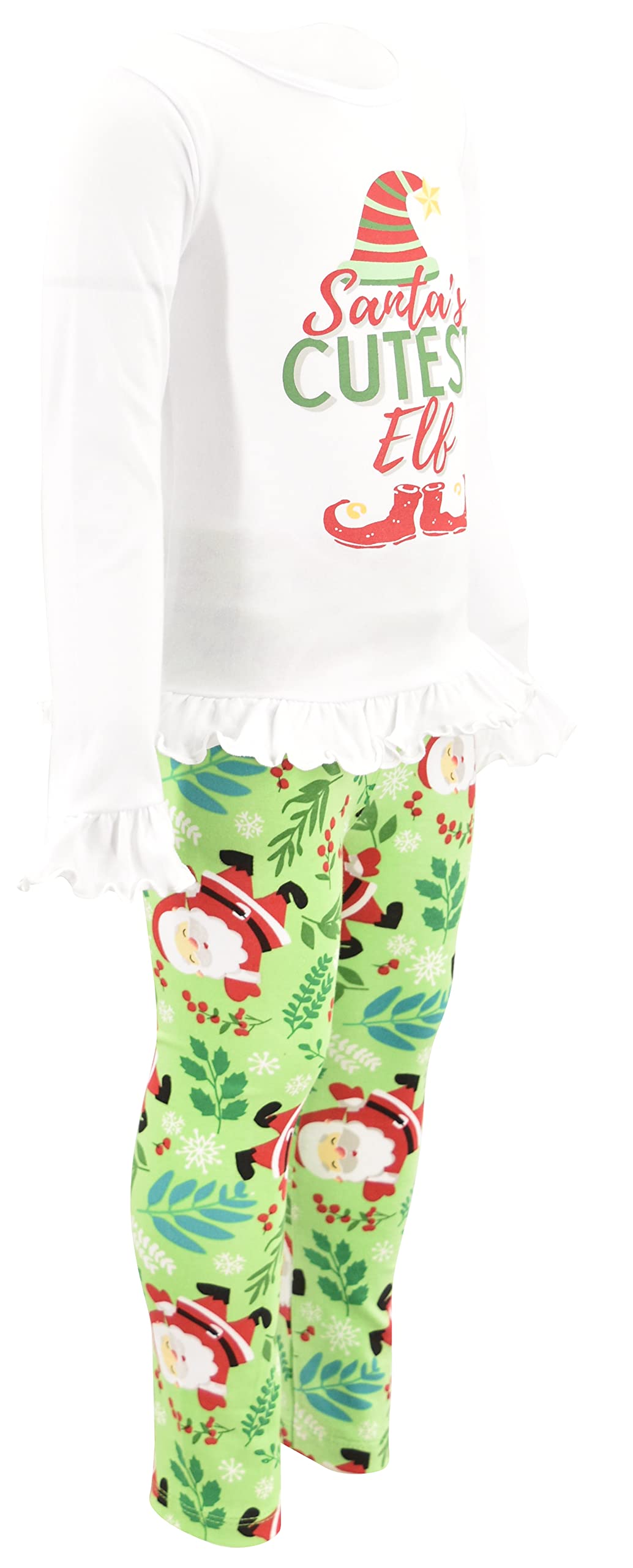 Unique 2-Piece Baby Girl Outfit - Ruffle Leggings & Long Sleeve Shirt Set for Toddlers | Playtime & Photo Shoots