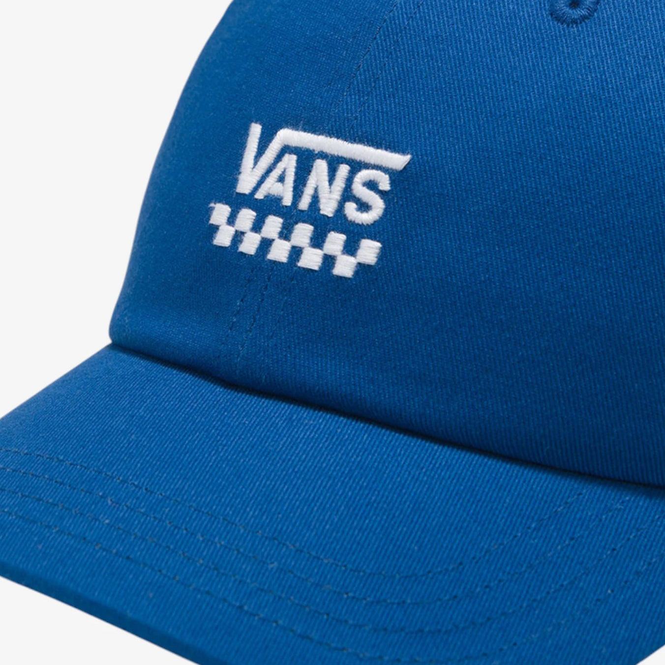 Vans Court Side Curved Bill Jockey Cap - Blue Baseball Hat for Men & Women | Casual Streetwear, Skateboarding, Outdoor Activities
