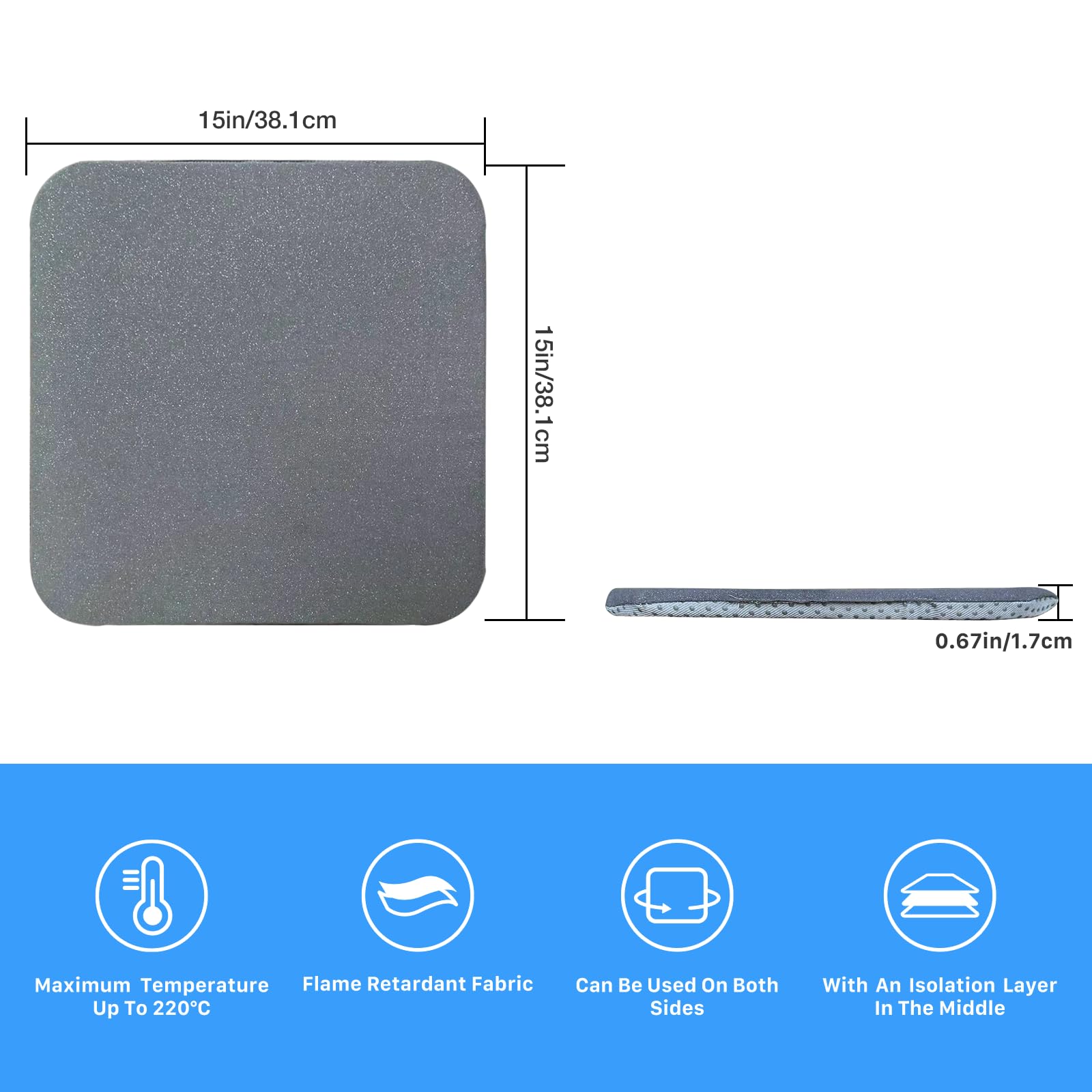 Heat Press Mat for Cricut EasyPress & EasyPress 2 - 15