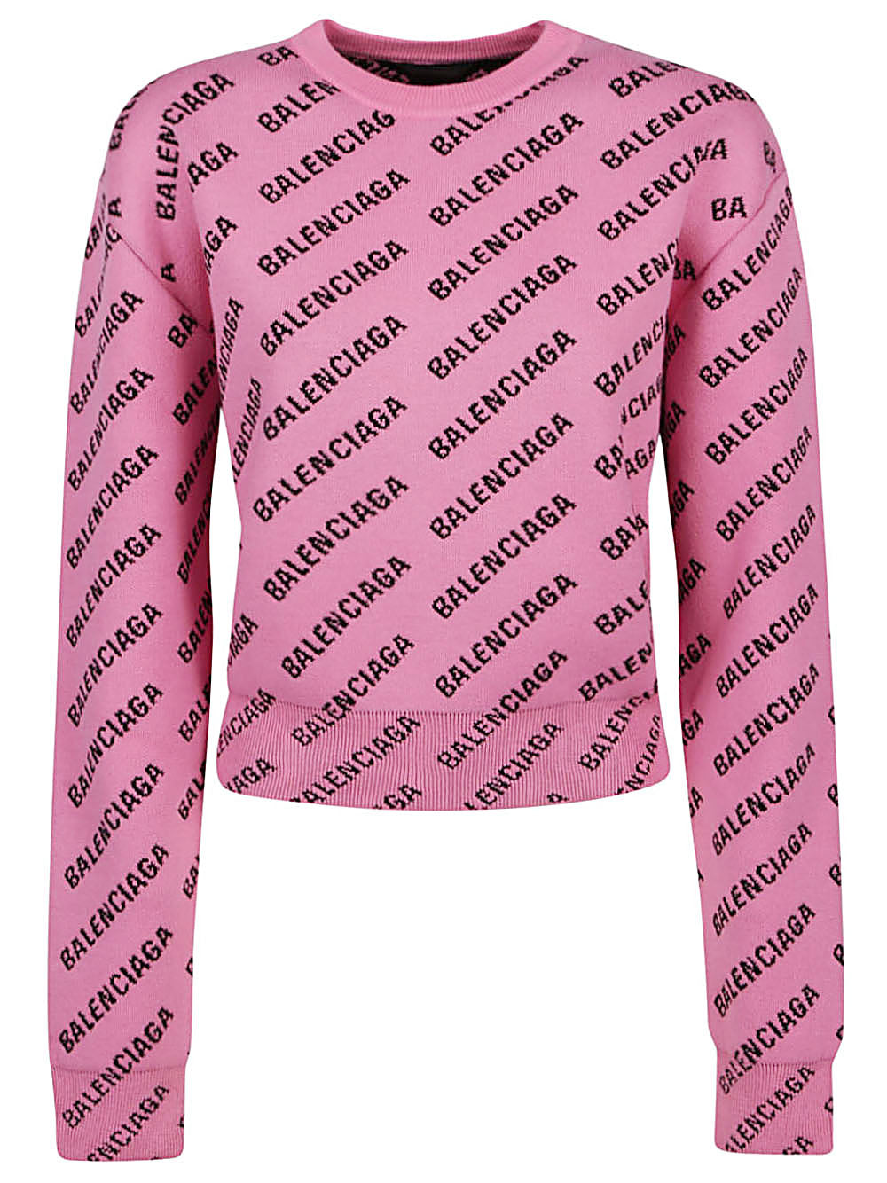 Balenciaga Women's Pink Sweater - Soft Knit Pullover for Casual Wear & Winter Fashion | Perfect for Office, Date Night & Holiday Outfits