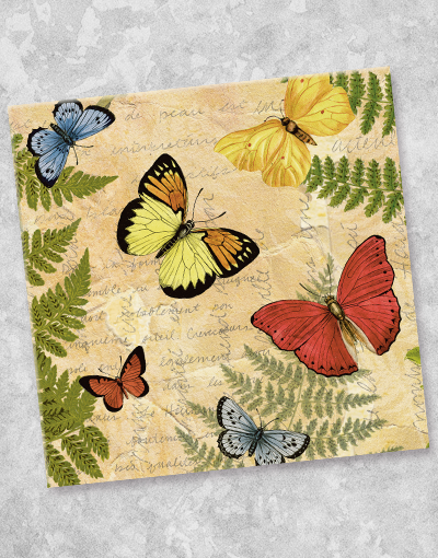 Premium Fern Garden Beverage Napkins - 40 Count Disposable Cocktail Napkins for Parties, Weddings, and Home Decor - Eco-Friendly Paper Napkins for Drinks, Coasters, and Table Setting