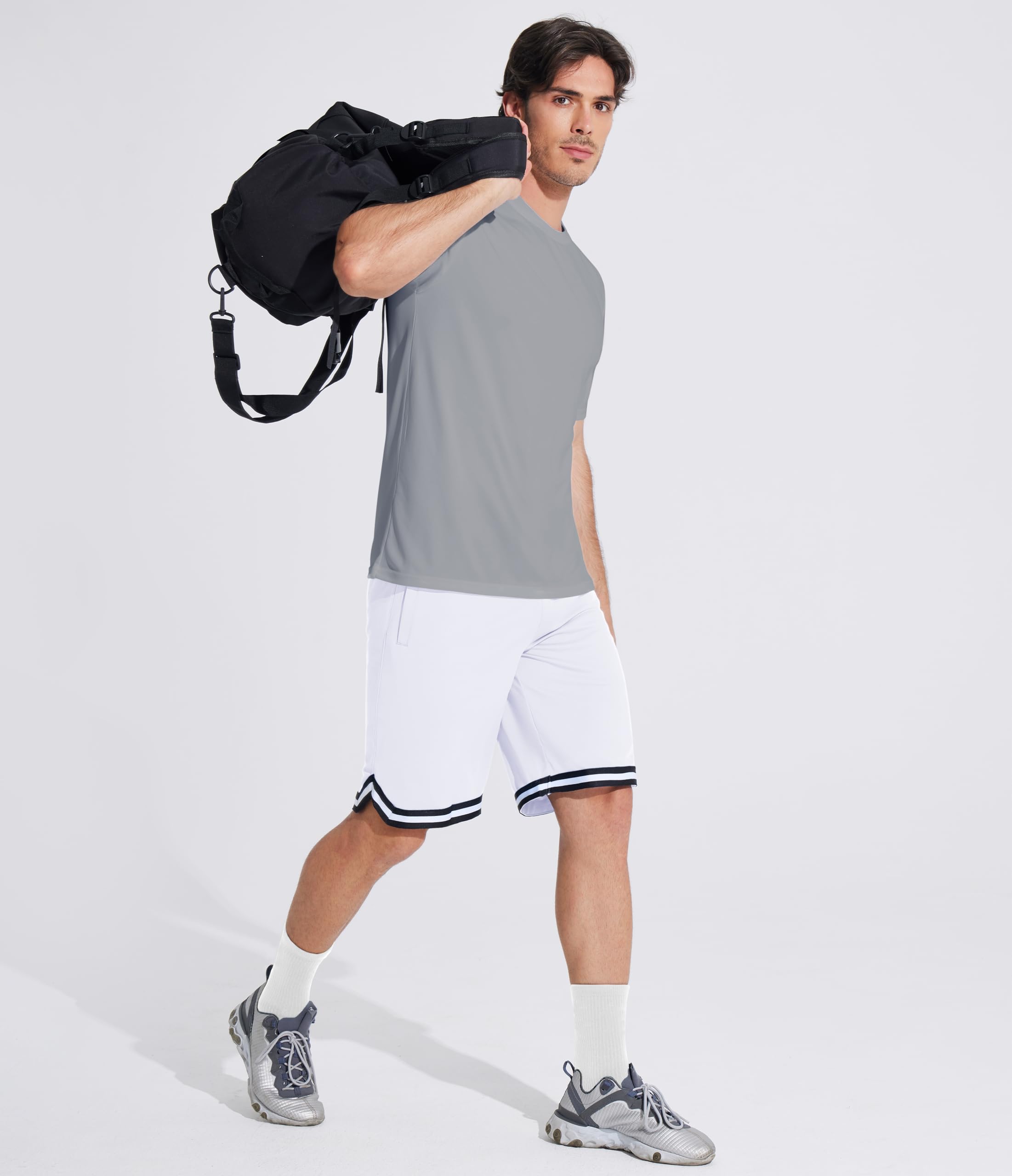 MAGCOMSEN Men's 10-Inch Quick Dry Athletic Shorts - Lightweight Basketball, Gym, Running & Tennis Workout Shorts for Active Lifestyles