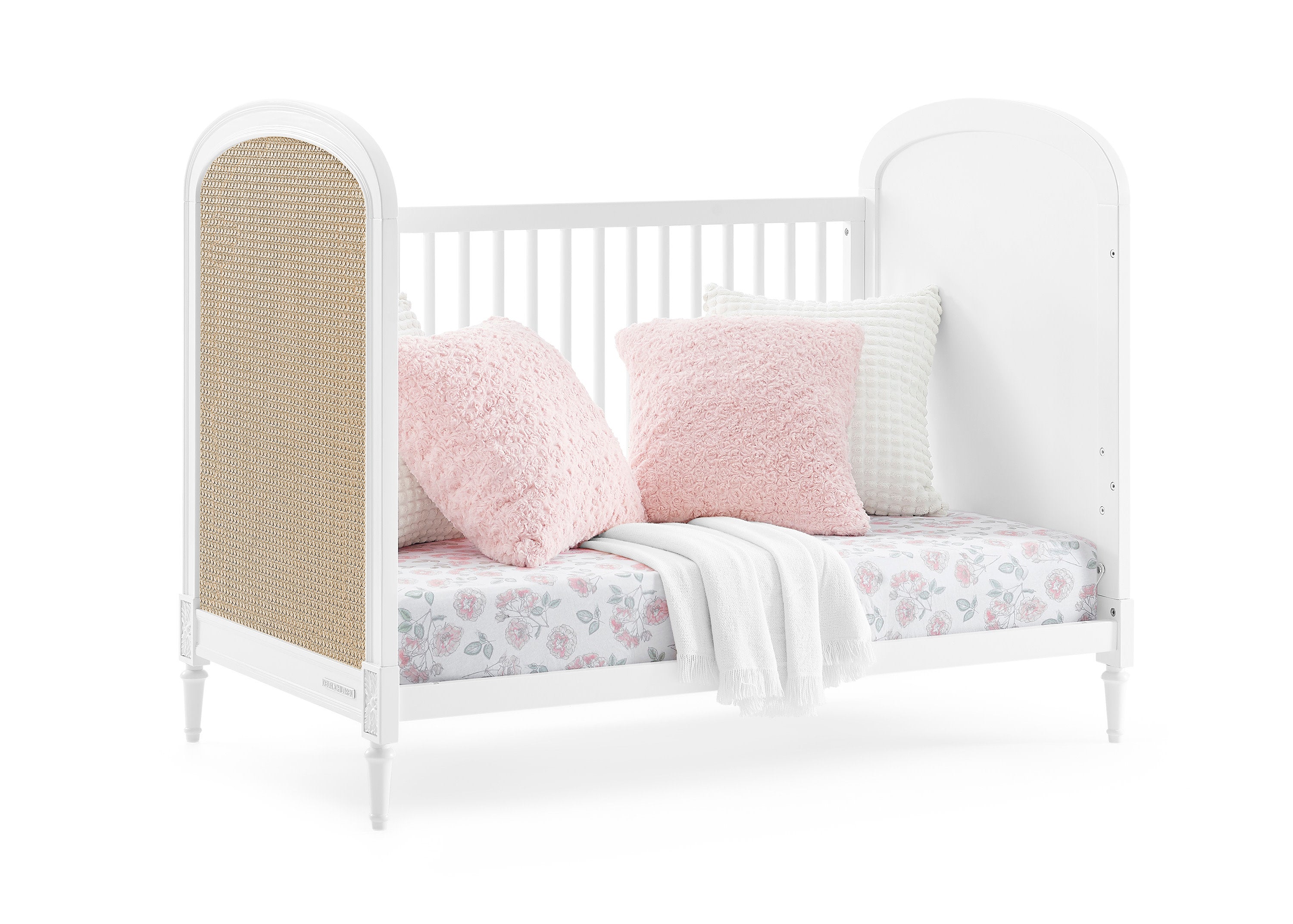 Madeline 4-in-1 Convertible Baby Crib - White Nursery Furniture for Newborn to Toddler Bed | Perfect for Modern Nursery, Bedroom & Daycare