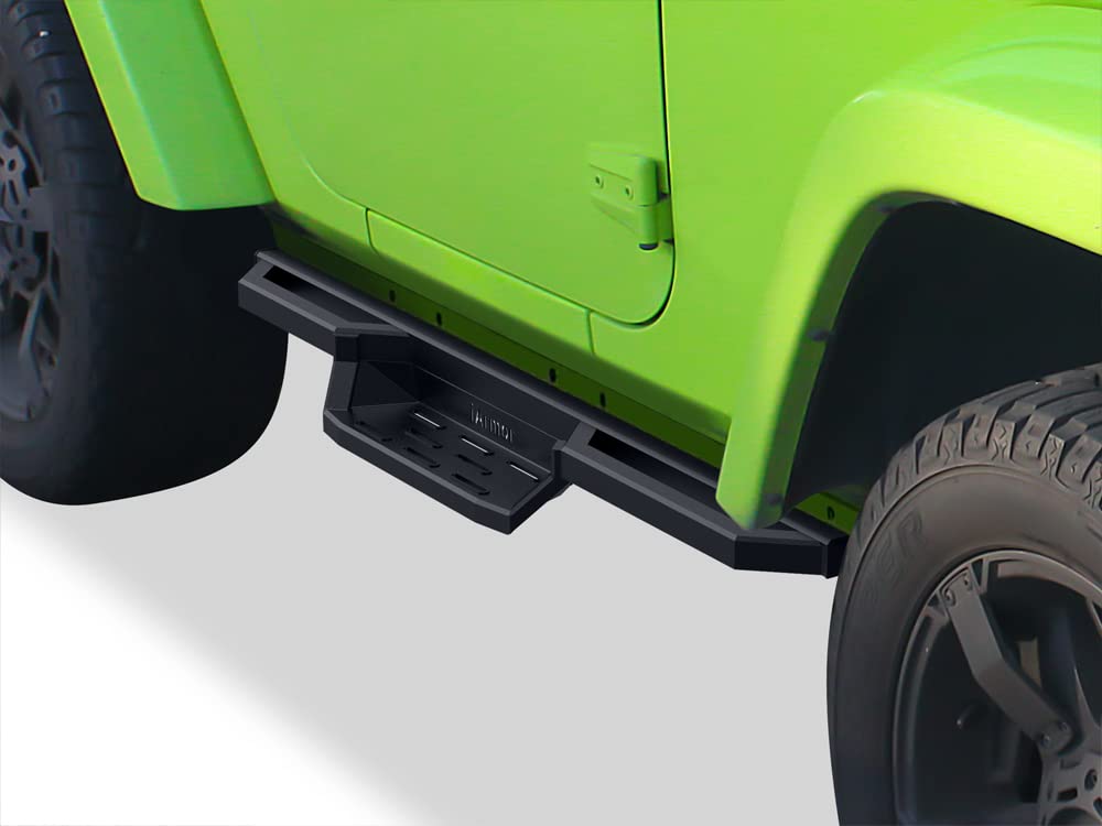 APS Aluminum Drop Steps Running Boards for Jeep Wrangler JK 2Dr - Heavy Duty Nerf Bars with Non-Slip Surface, Easy Installation for Off-Road & Daily Driving
