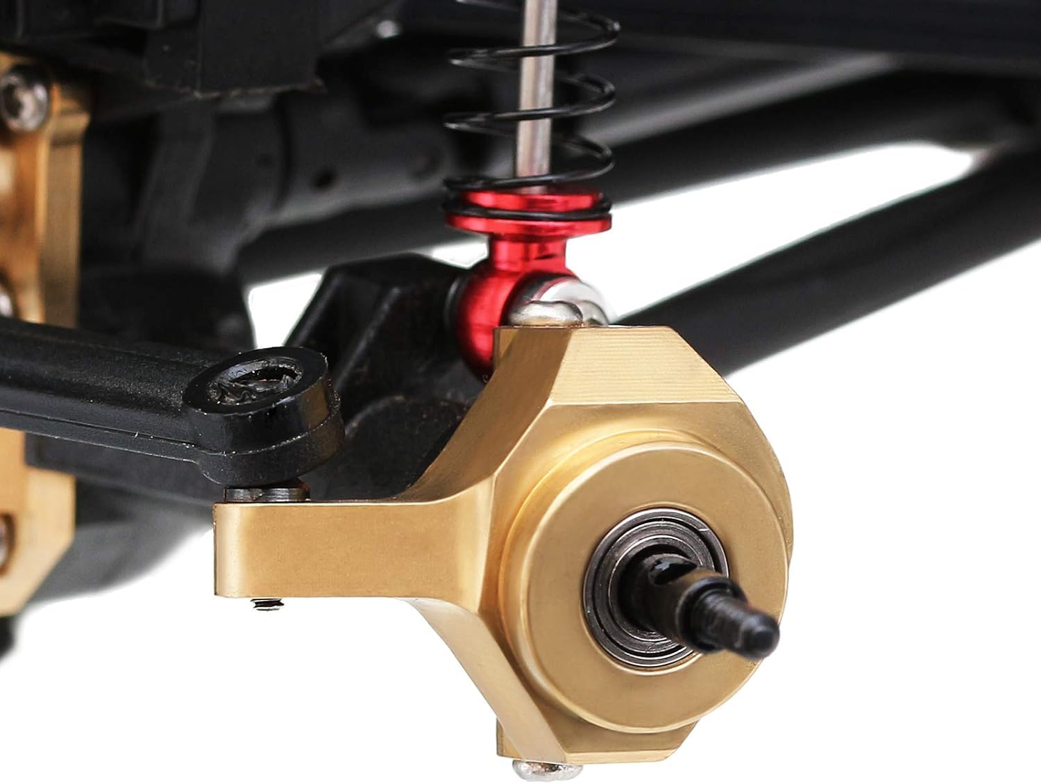 INJORA Brass Steering Knuckles RC Counterweight for 1/24 RC Crawler Car Upgrades - Compatible with Axial SCX24 AXI90081 - Heavy Duty Performance Parts for Off-Road Crawling & Rock Climbing