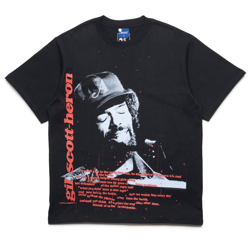 Awake NY Gil Scott Heron Icon T-Shirt - Black Cotton Vintage Graphic Tee for Men & Women - Perfect for Concerts, Streetwear & Casual Outfits