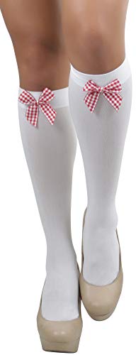 White W/ Cute Red Gingham Plaid Bow