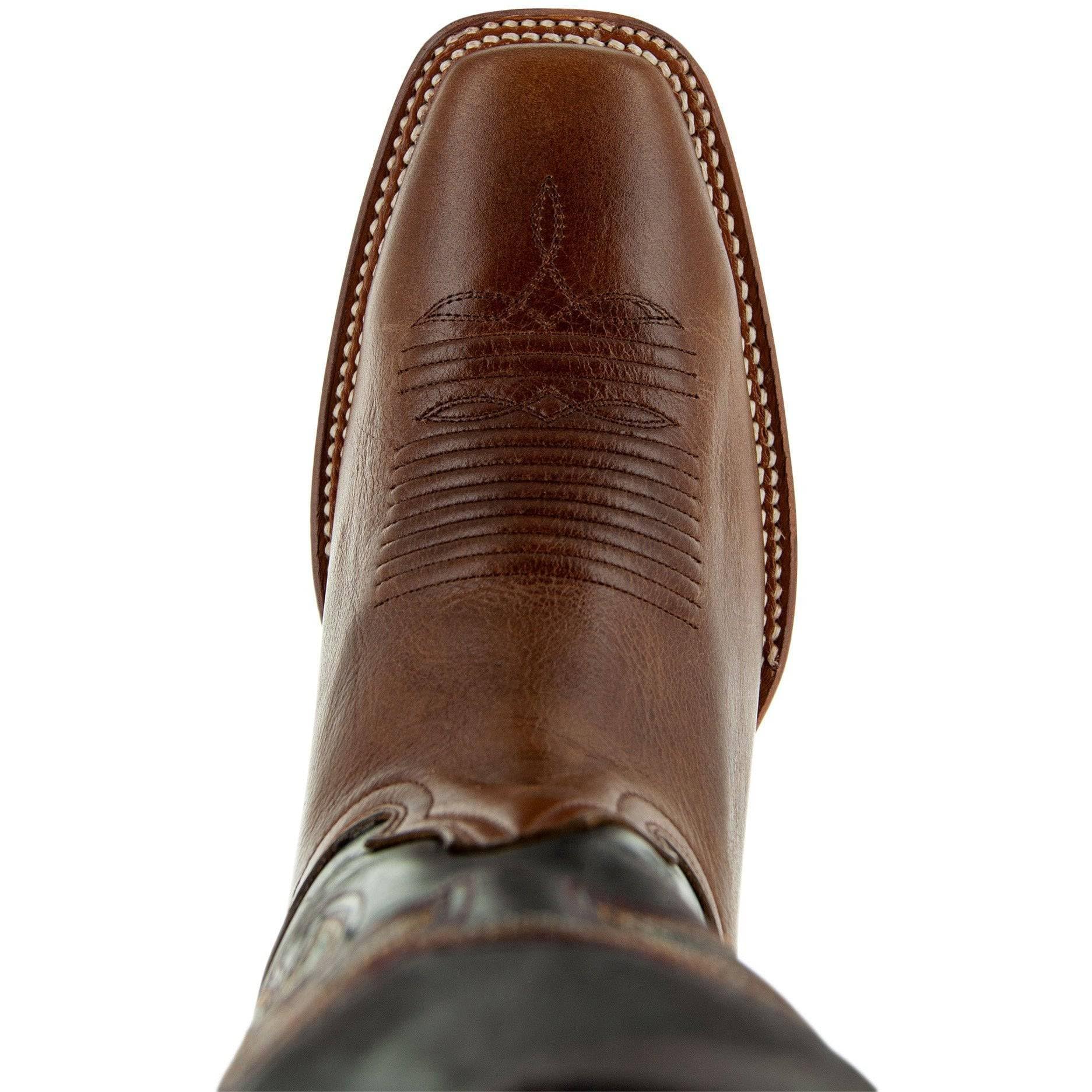 Soto Boots H4002 Men's Square Toe Cowboy Boots - Genuine Leather Western Boots for Rodeo, Country Dancing & Casual Wear