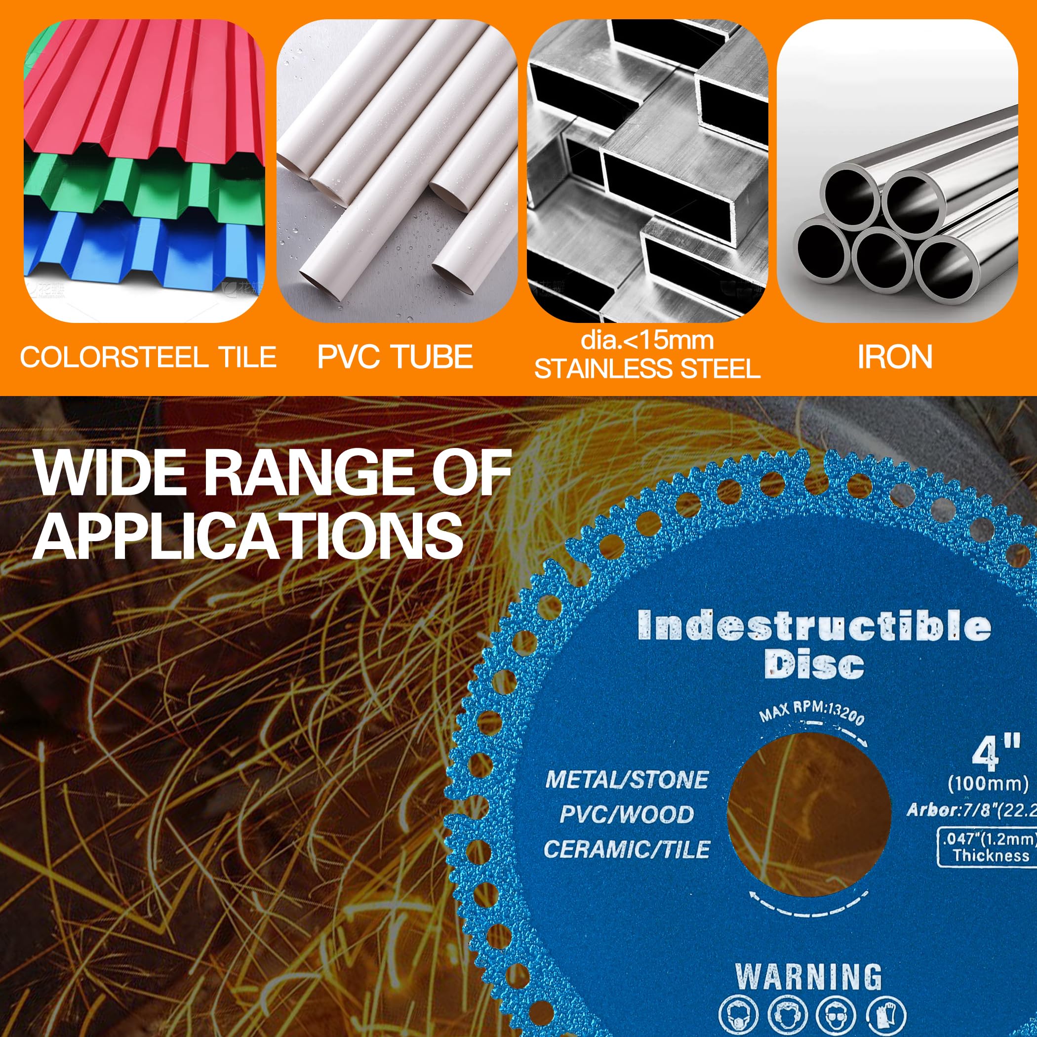 Durable 4.5 Inch Angle Grinder Discs - 7/8'' Arbor - Premium 3-Piece Set for Metal Cutting, Grinding & Polishing - Perfect for DIY Projects, Construction & Metalworking