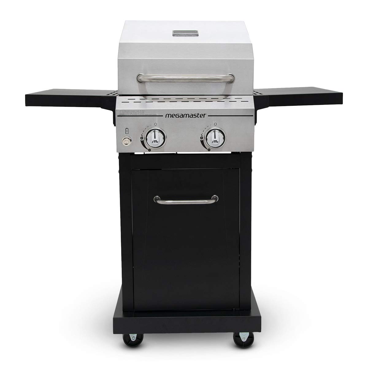 2-Burner Propane Gas Grill with Foldable Side Tables - 28,000 BTU Outdoor BBQ Grill for Camping, Backyard, Patio & Picnics - Silver & Black (Model 720-0864MA) | Ideal for Tailgating, Family Gatherings & Summer Cookouts