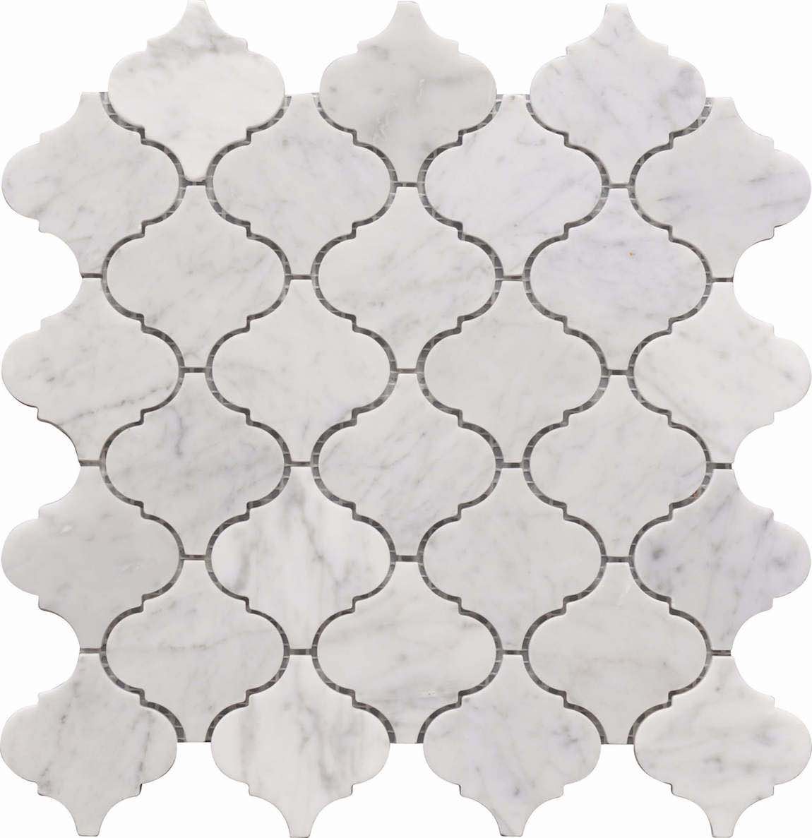 Premium Carrara Marble Mosaic Tile - Honed Finish for Bathroom Backsplash, Kitchen Wall & Flooring Decor