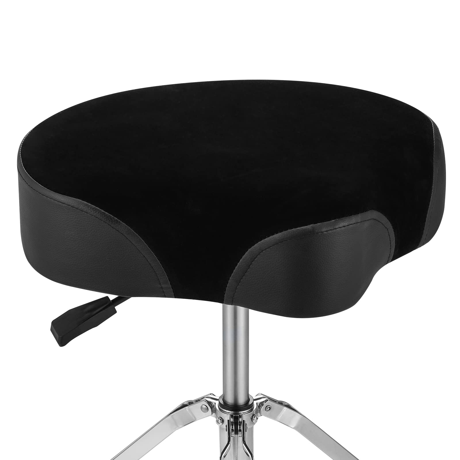Starfavor Adjustable Drum Throne with Padded Seat - Swivel Drum Stool for Drummers, Brown - Perfect for Home Studios, Live Performances & Practice Sessions
