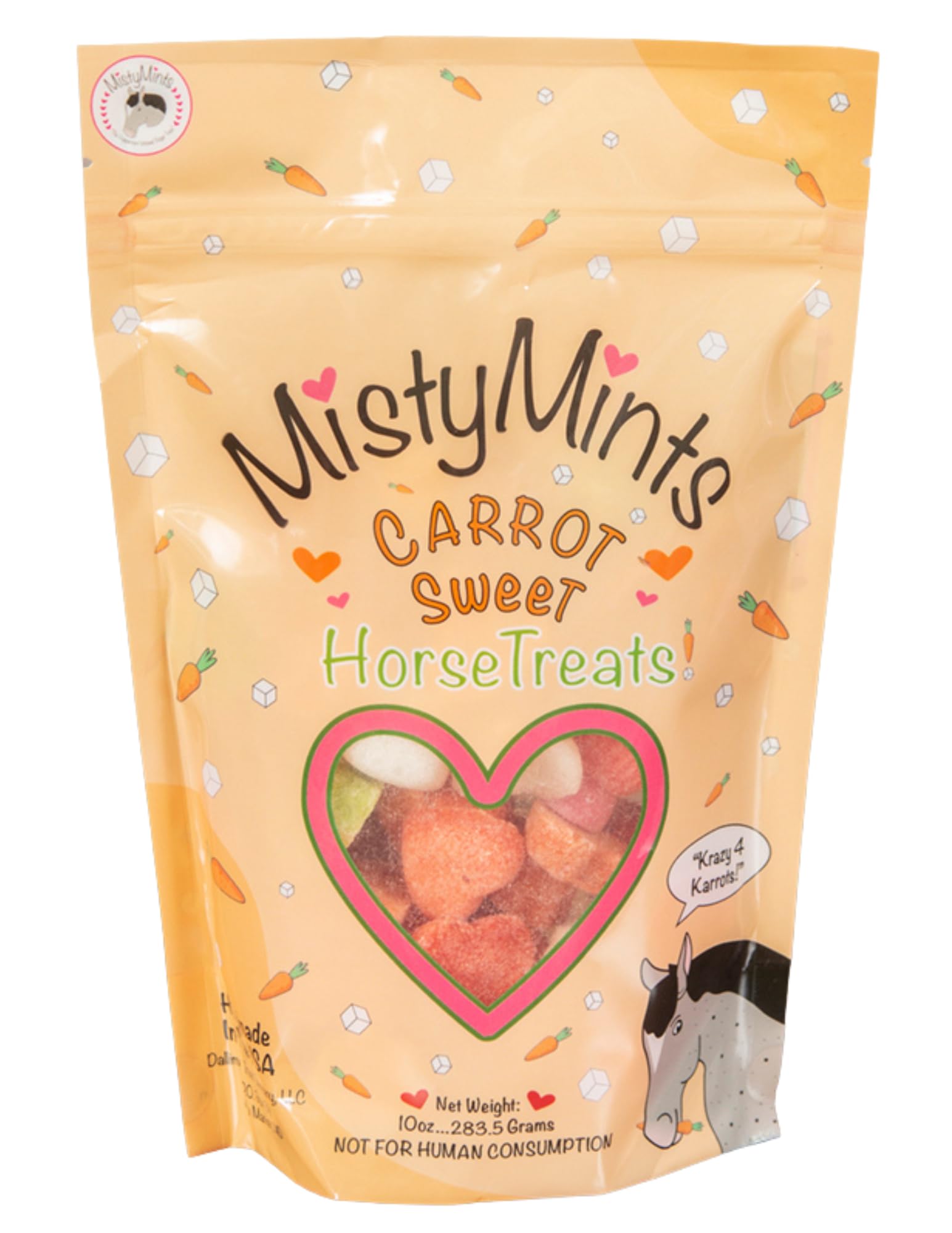 Premium Misty Mints Sugar Cubes - Healthy Carrot Flavored Horse Treats for Training & Rewards | Perfect for Bonding, Showing & Daily Snacks