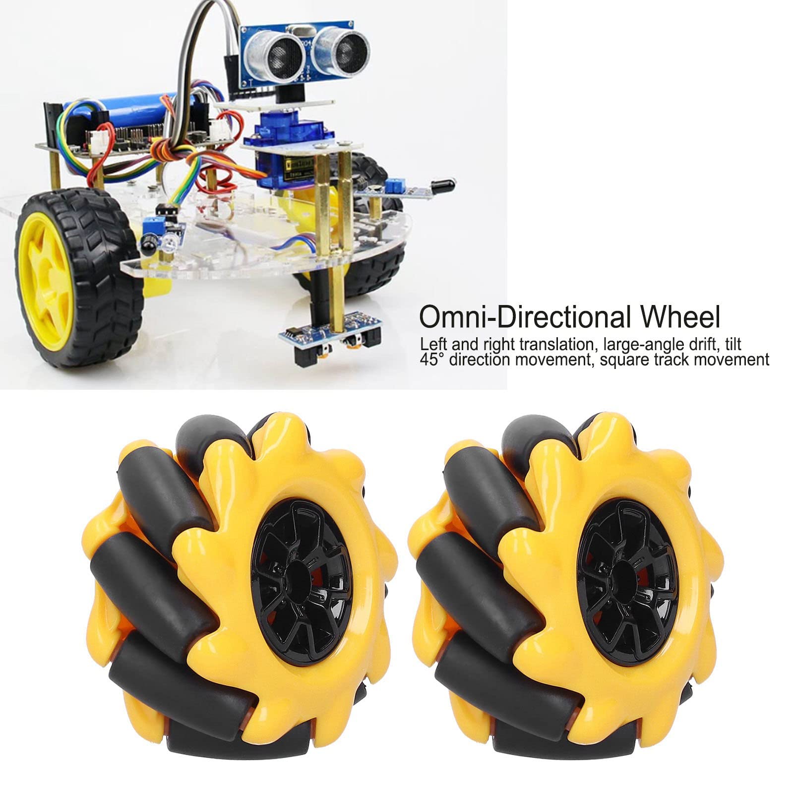 **High-Quality Robot Wheel - Durable Mecanum Wheel for DIY Smart Car & Robotics Projects | Strong TT Coupling | Perfect for STEM Education & RC Vehicles**