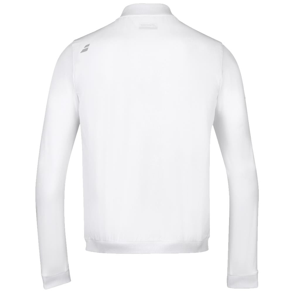 Babolat Men's Play Jacket - Lightweight Tennis Windbreaker with Moisture-Wicking Fabric (White) - Perfect for Tennis Matches, Training & Outdoor Sports