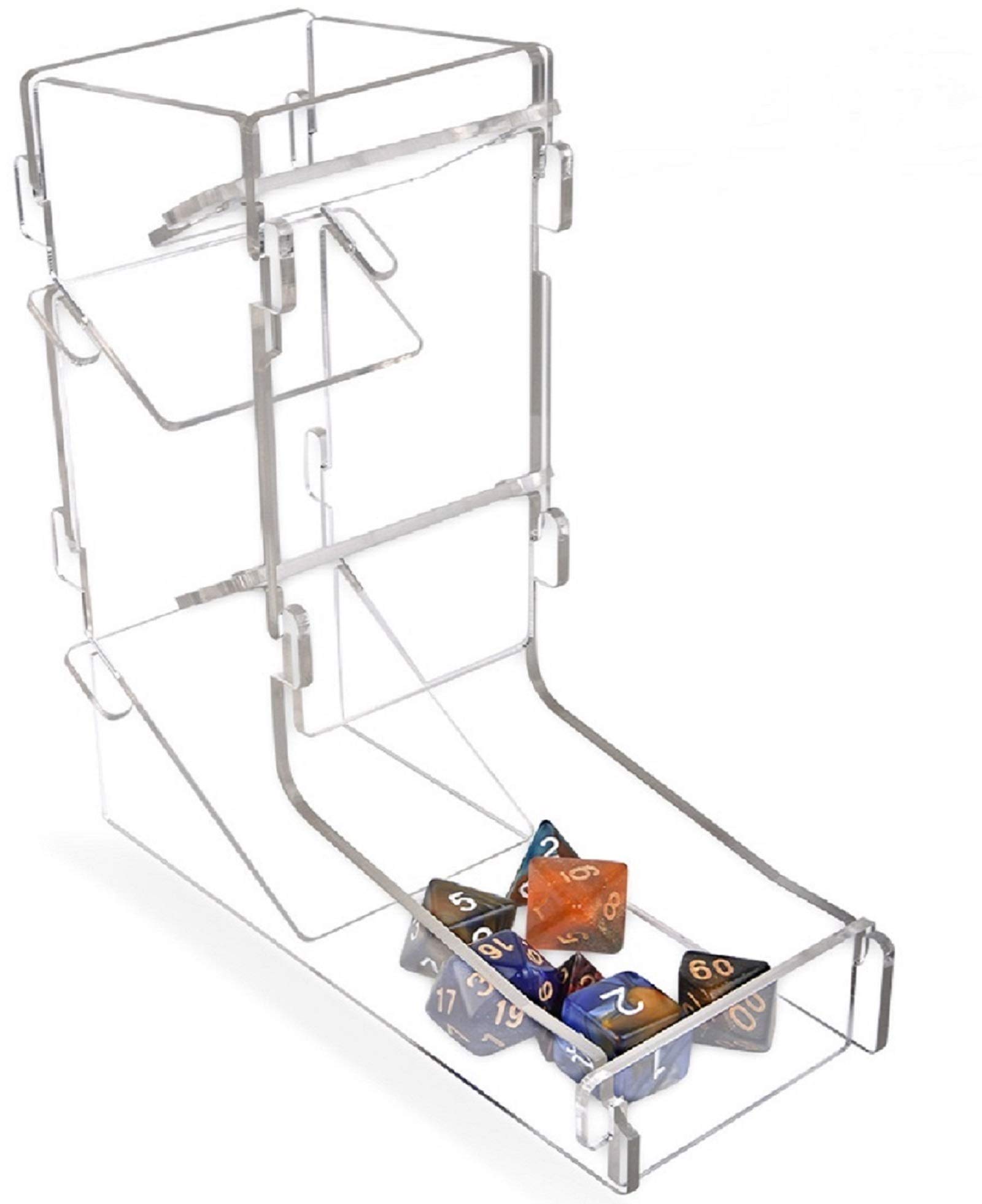 Dice Rolling Tower Kit with Double-Sided Matte Protective Film & Collapsible Tray - Portable Easy Roller for D&D, RPG, Board Games, and Foxta | Perfect for Tabletop Gaming, Game Nights & Role-Playing Adventures
