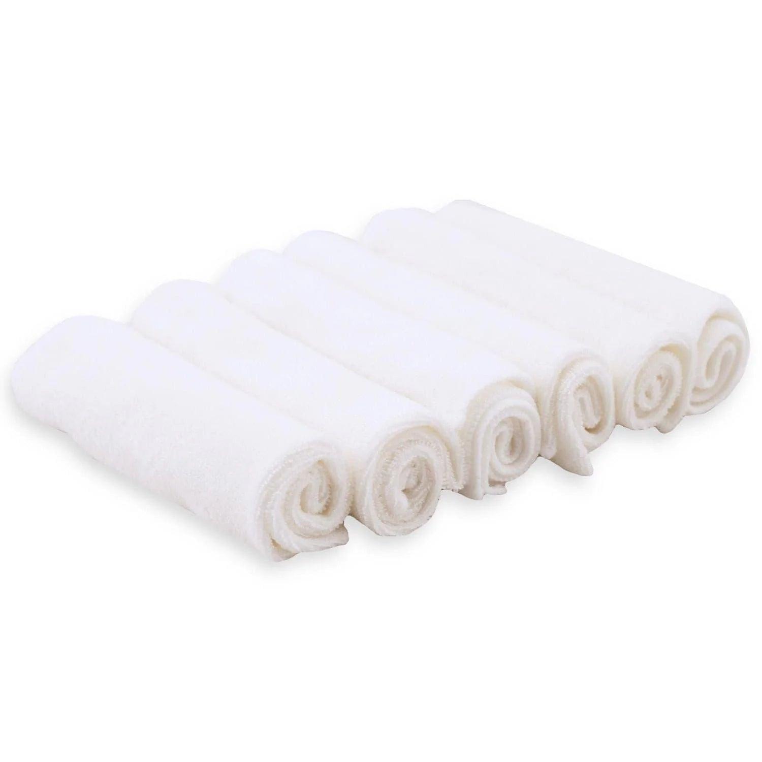 **Soft Bamboo Baby Washcloths - 6 Pack Ultra Absorbent & Gentle for Newborns, Infants & Toddlers - Perfect for Bath Time, Diaper Changes & Sensitive Skin Care**