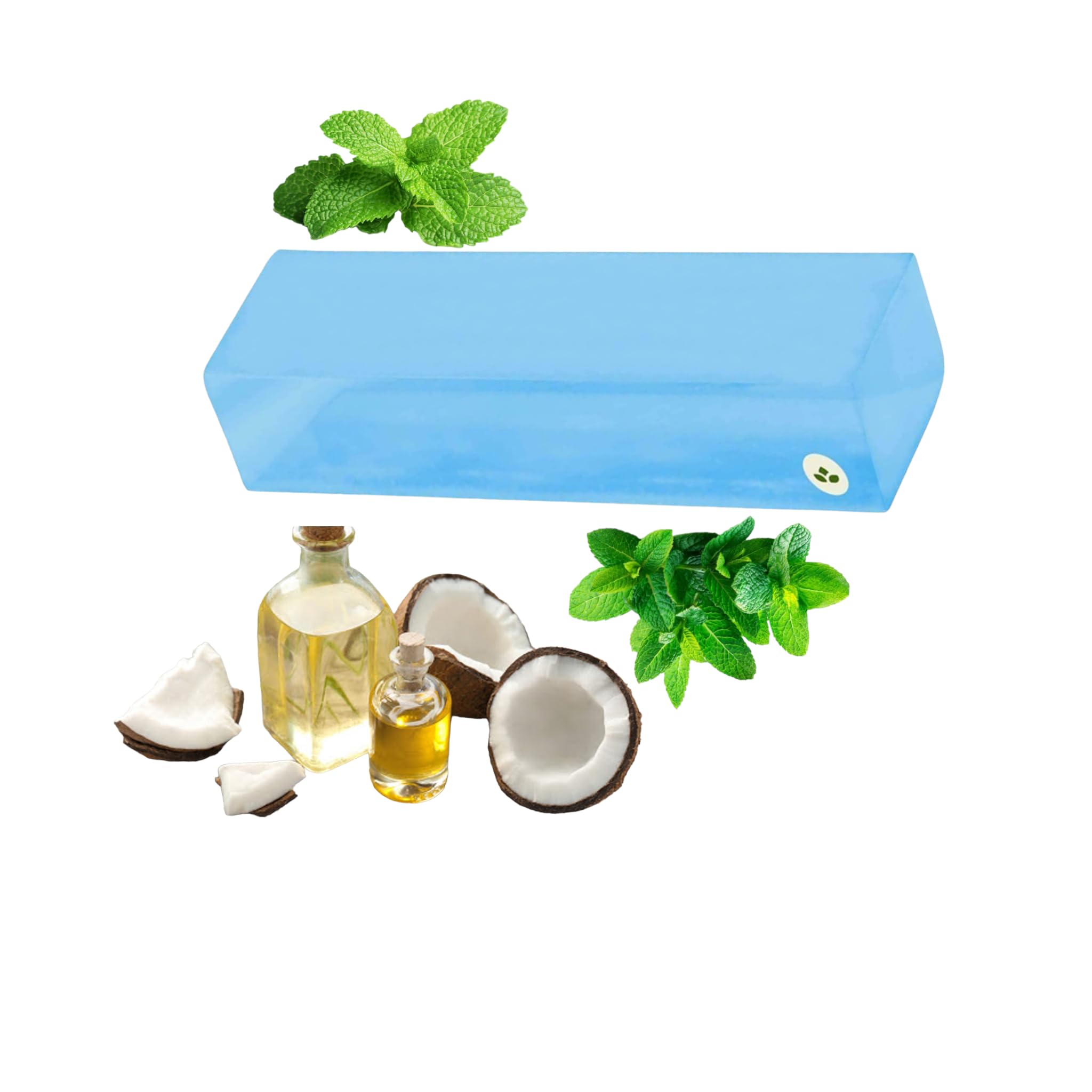 Natural Mint Glycerine Soap Base (500g) for Handmade Soap Making, DIY Skincare, and Aromatherapy