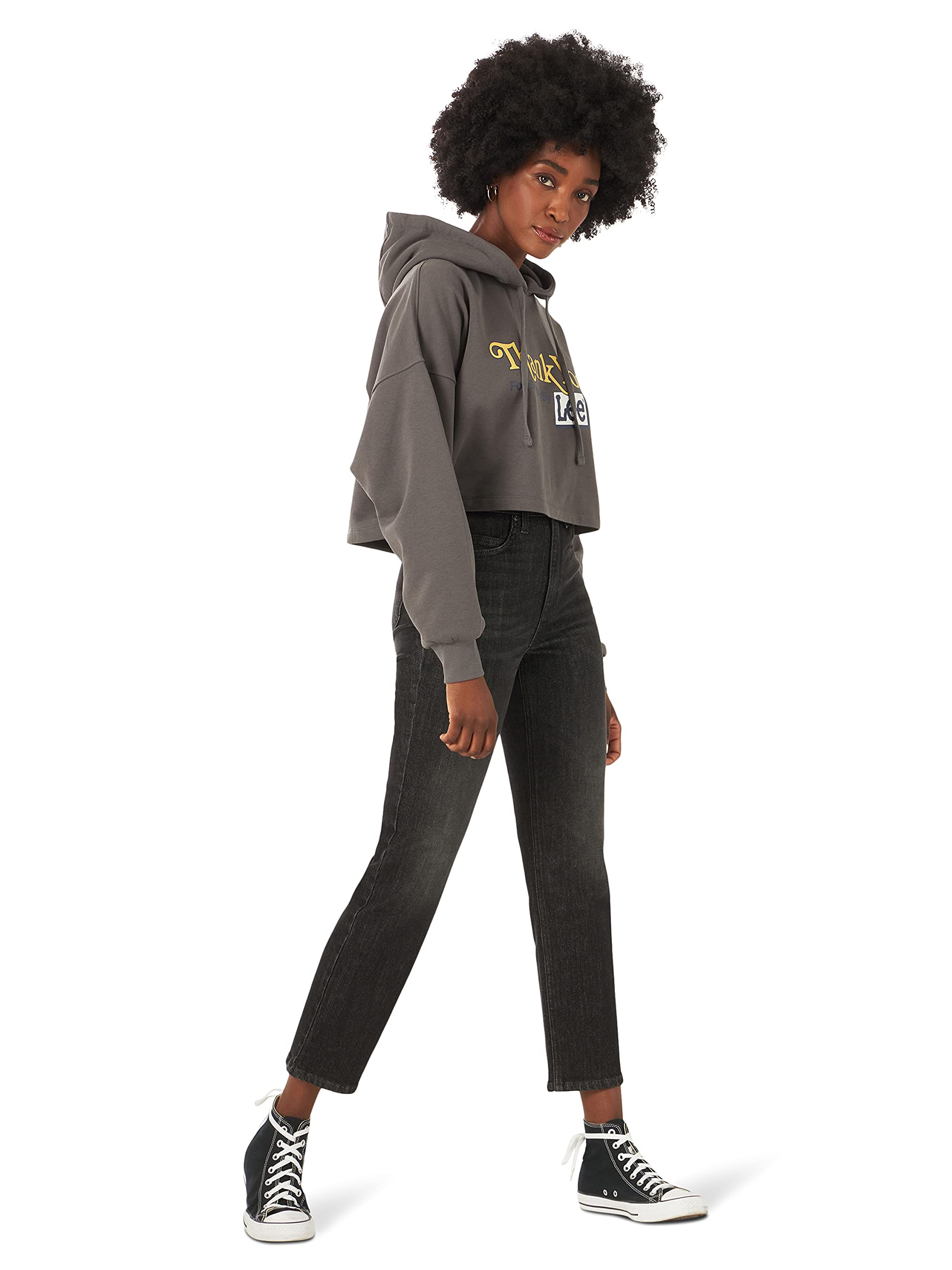 Lee Women's High Rise Straight Ankle Jean - Slim Fit Stretch Denim Pants for Casual Wear & Everyday Comfort | Perfect for Work, Weekend Outings and Date Nights
