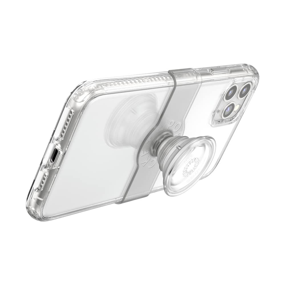 PopSockets iPhone 11 Pro Max & XS Max Case with Grip & Slide - Clear Protective Phone Cover for Women & Men - Perfect for Daily Use, Travel & Work