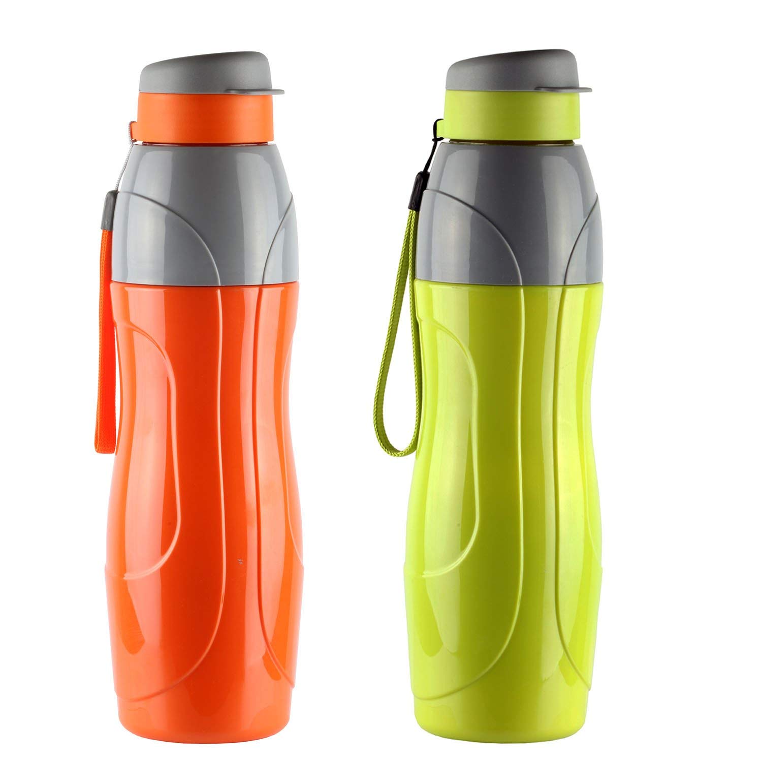 Premium BPA-Free Plastic Sports Water Bottle 900ml (30oz) - 2 Pack, Leak-Proof & Durable for Gym, Hiking, Running & Outdoor Activities - Multicolor