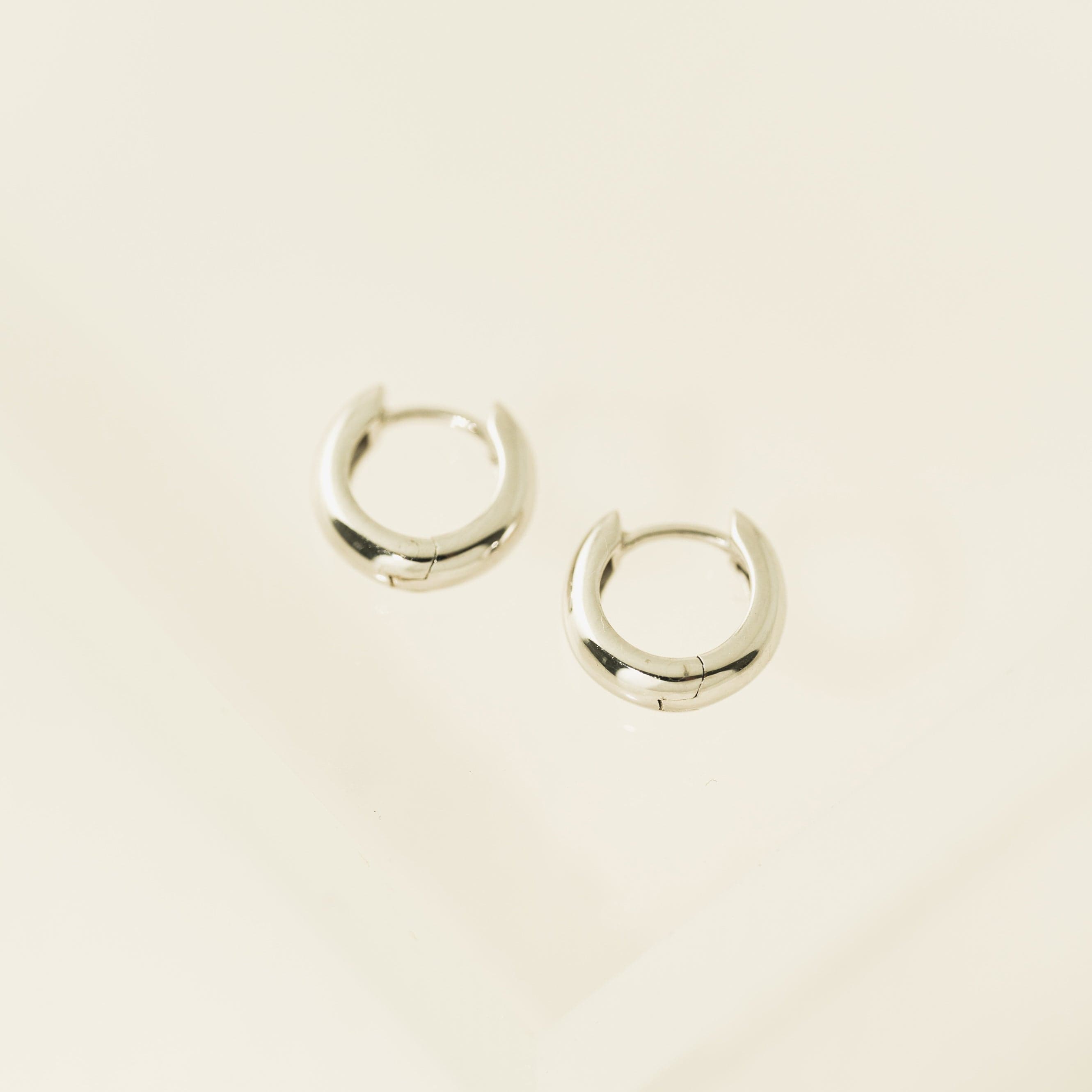 11mm Sterling Silver Huggie Hoop Earrings for Women - Minimalist Everyday Jewelry for Work & Date Night