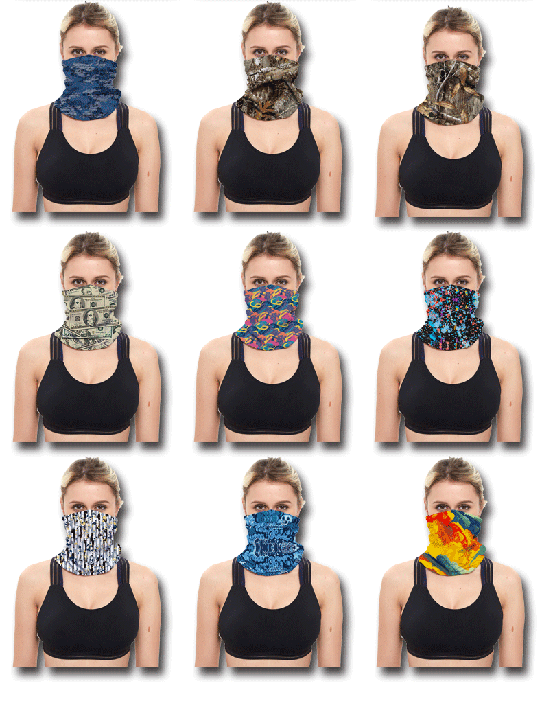 3/6 Pack Men's Neck Warmer Gaiter - Breathable Face Bandana & Headband Mask for Outdoor Sports (Hiking, Cycling, Running) - S251