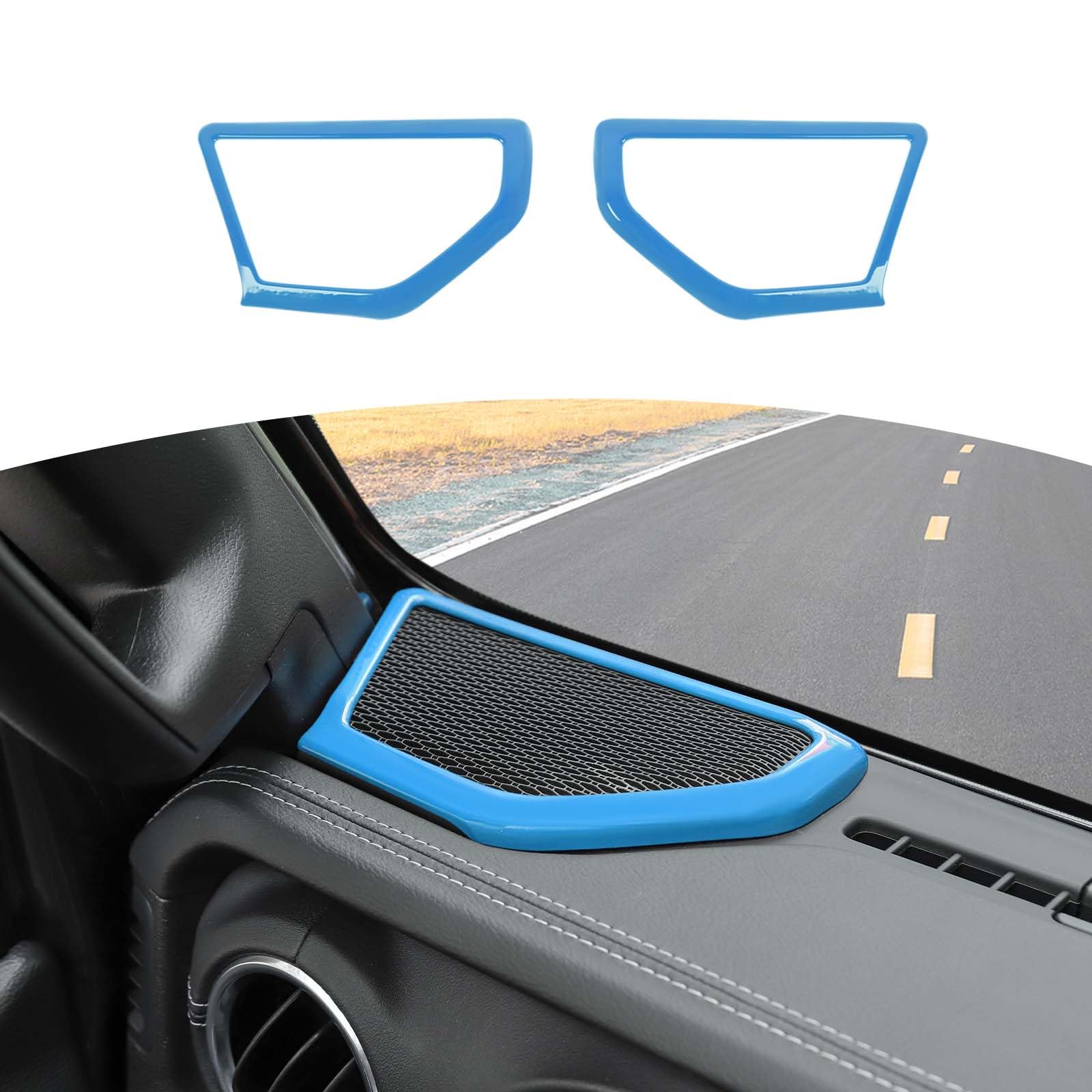RT-TCZ A Pillar Speaker Trim Cover for Jeep Wrangler JL JLU & Gladiator JT (2018-2024) - Baby Blue Interior Accessories (2pcs) - Upgrade Your Jeep's Audio System & Interior Style
