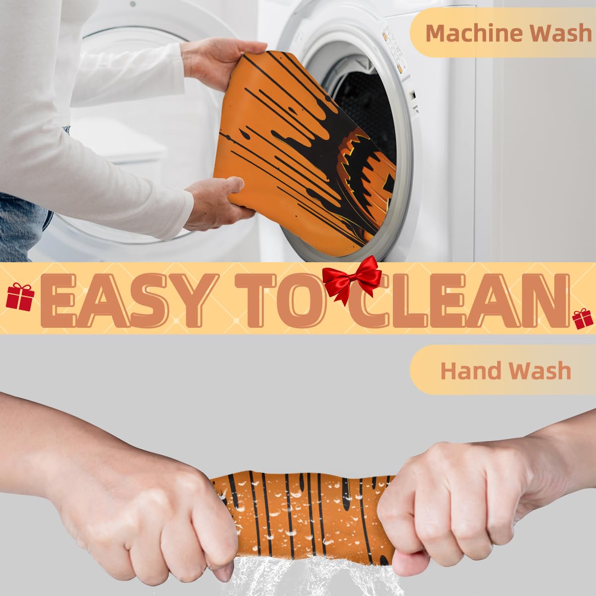 Funny Halloween Pumpkin Pattern Beard Shaving Bib for Men & Women - Waterproof Makeup Hair Dye Apron for Barbers & Artists - Sink Hair Catcher for Beard Trimming & Lineup - Perfect Gift for Stylists & DIY Hair Care at Home