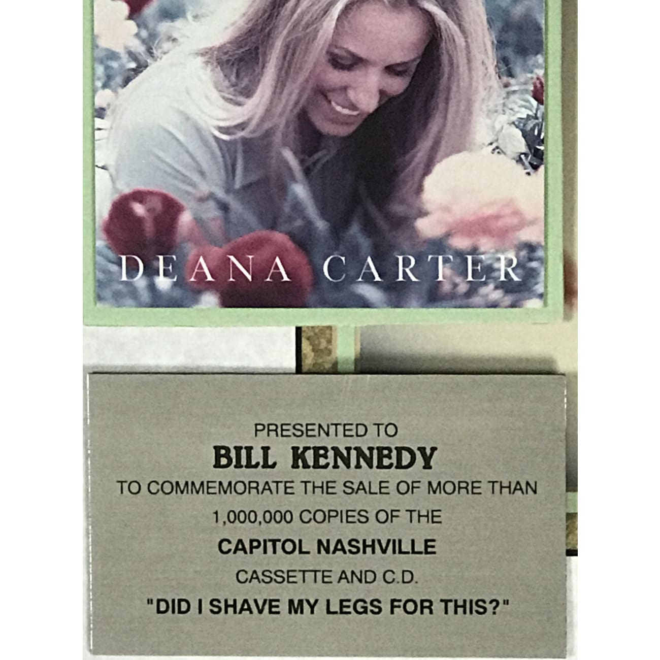 Deana Carter Did I Shave My Legs For This? RIAA Certified Platinum Album Award - Country Music Collectible for Fans & Display