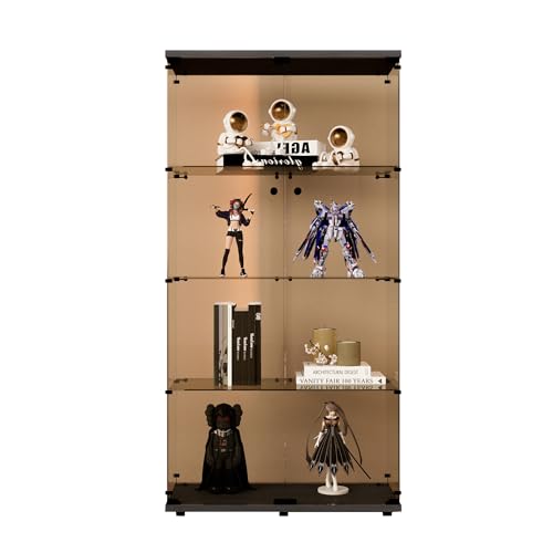 Brown With 4 Shelves,led 2 Door