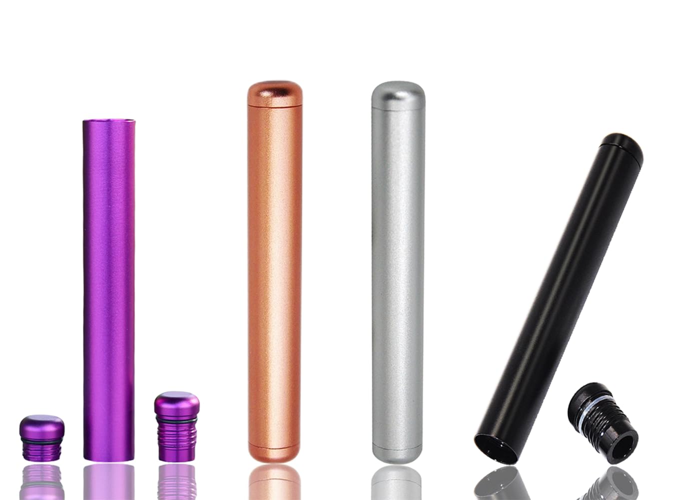 4 Pack Waterproof Metal Storage Tubes - Portable Travel Organizer for Cash, Pills & Essentials | Compact Pocket-Sized Container for Hiking, Camping & Outdoor Adventures