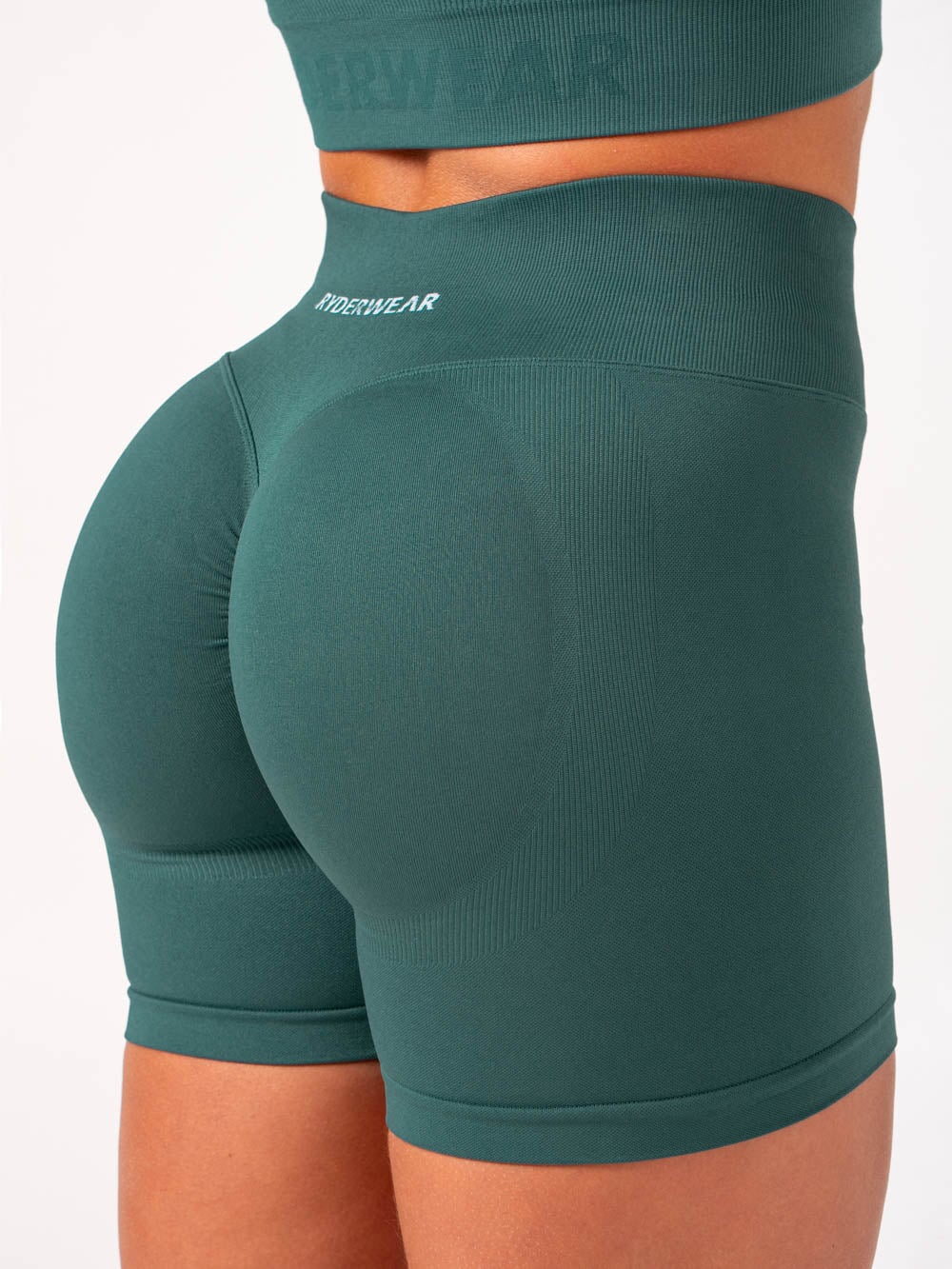 Lift Scrunch Shorts for Women - High Waisted Workout Shorts in Petrol Blue - Perfect for Yoga, Running & Gym